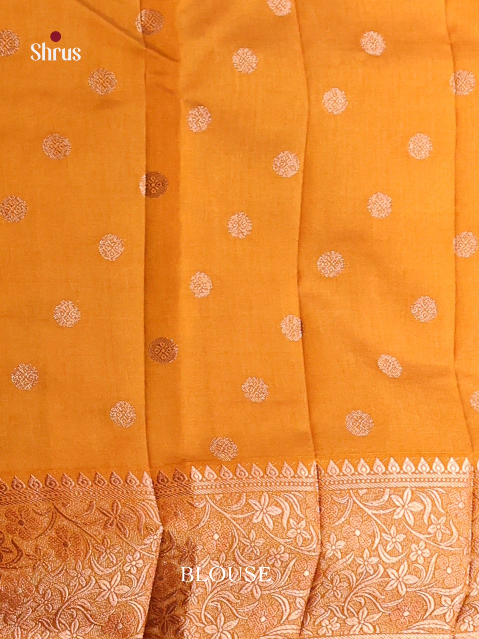 Mustard- Semi Rawsilk Saree