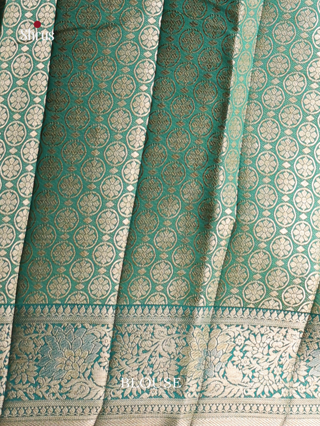 Teal & Green - Semi Rawsilk Saree