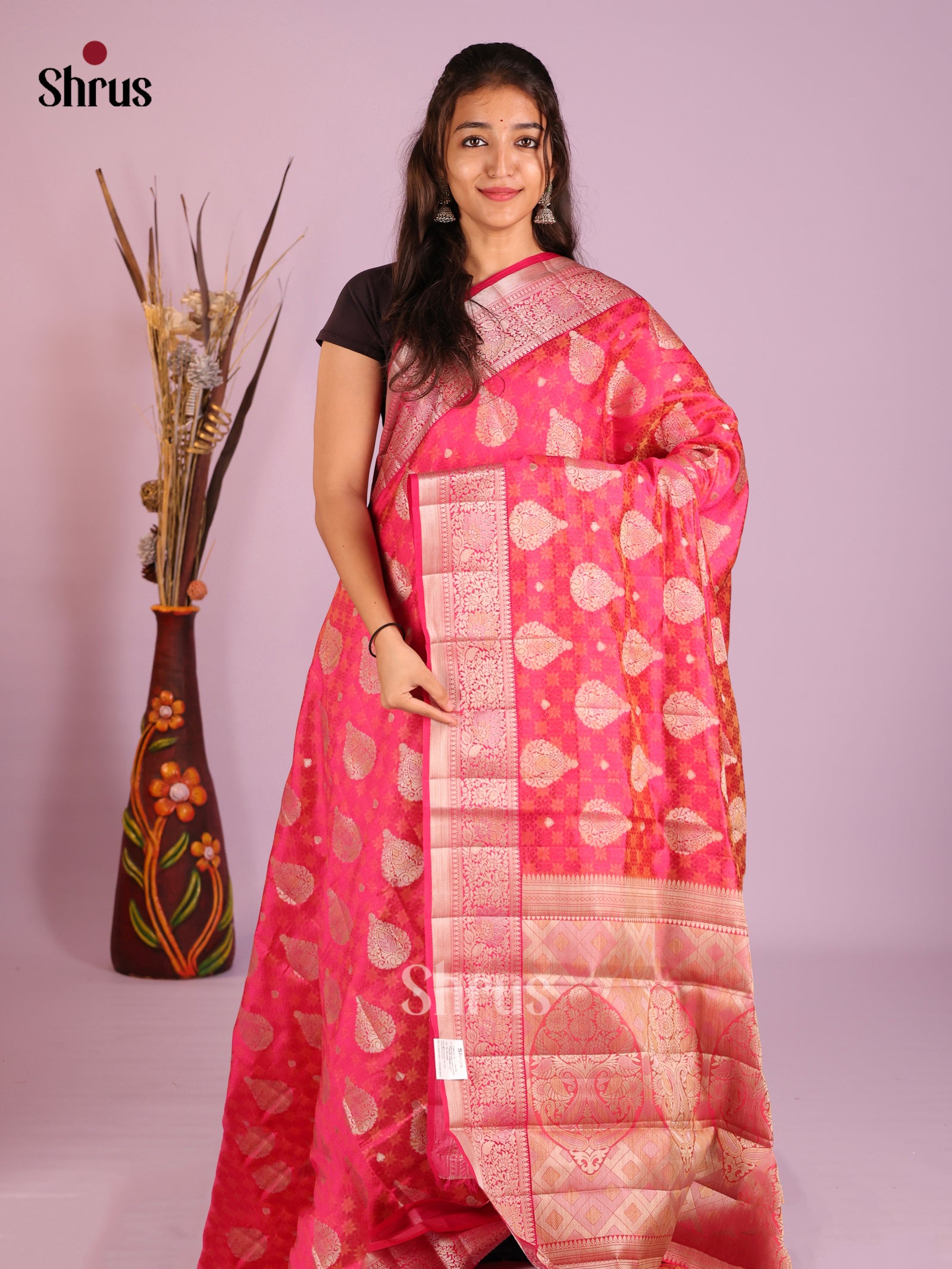 DIS09708 - Semi Rawsilk Saree