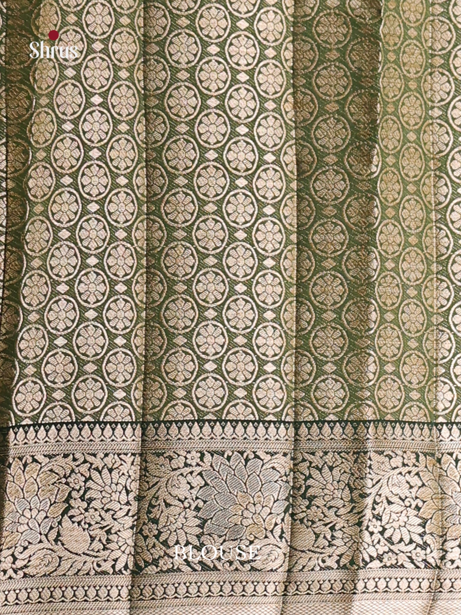 Green - Semi Rawsilk Saree