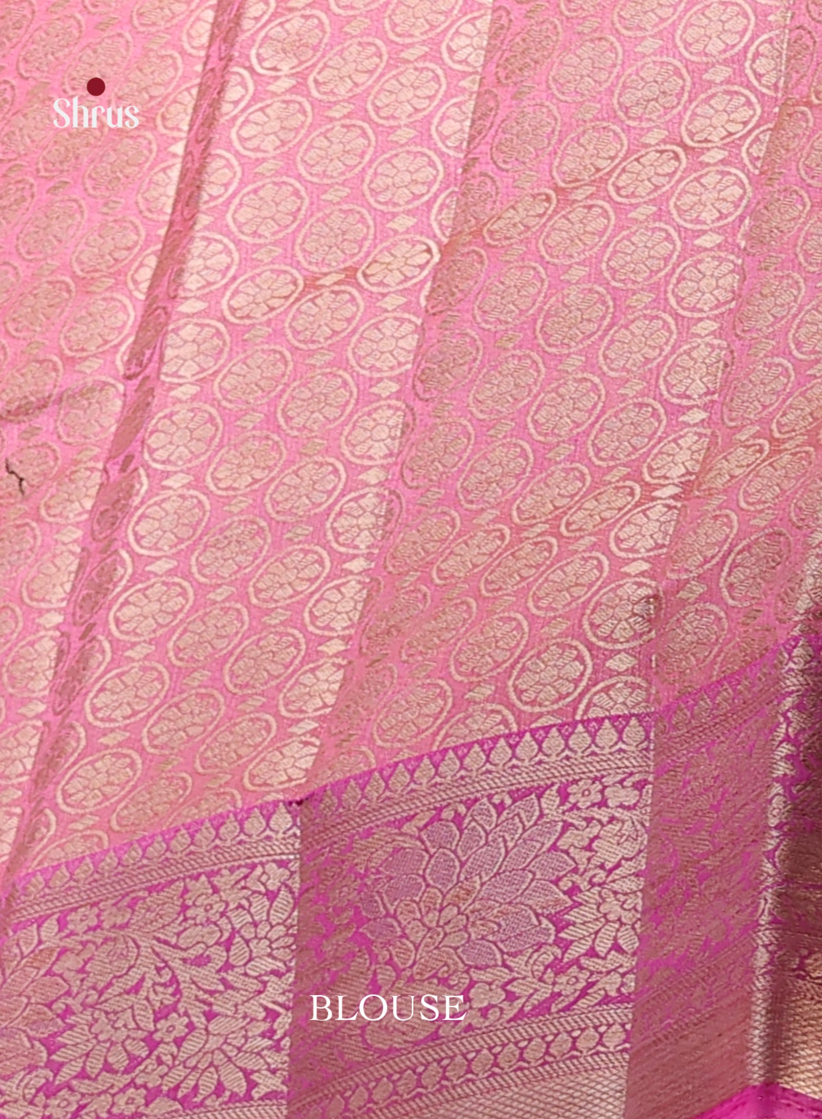 Pink - Semi Rawsilk Saree