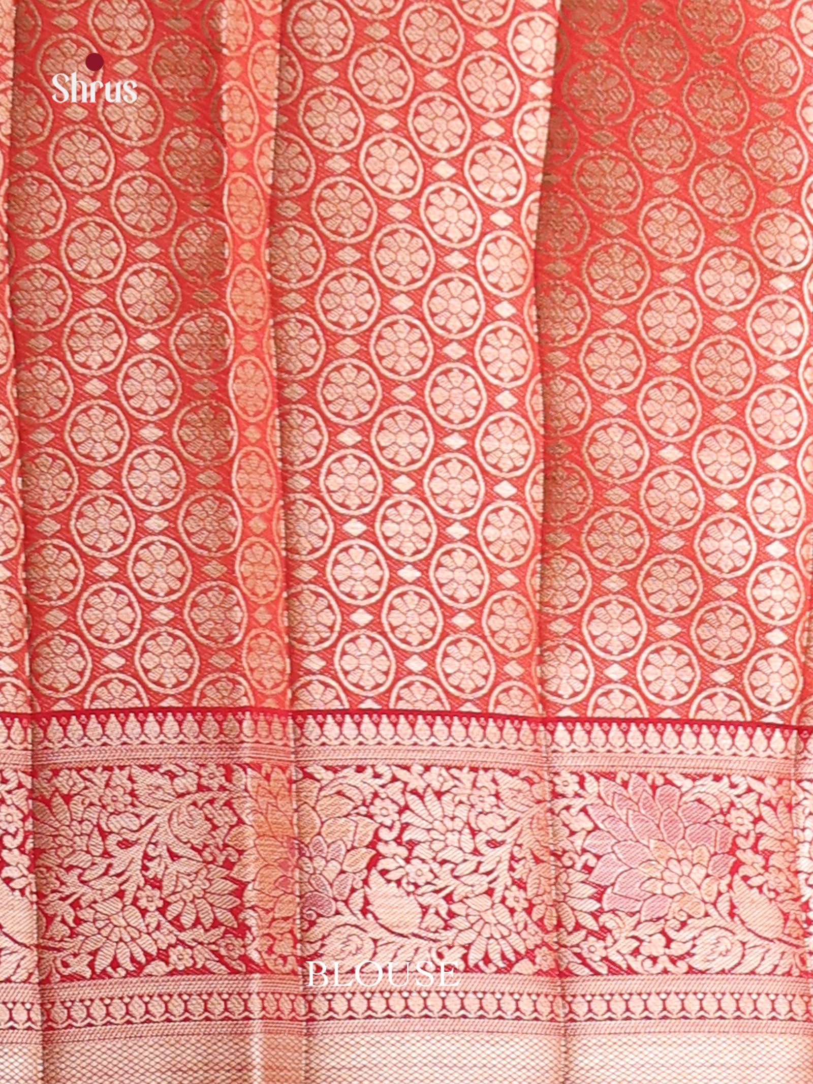 Red - Semi Rawsilk Saree
