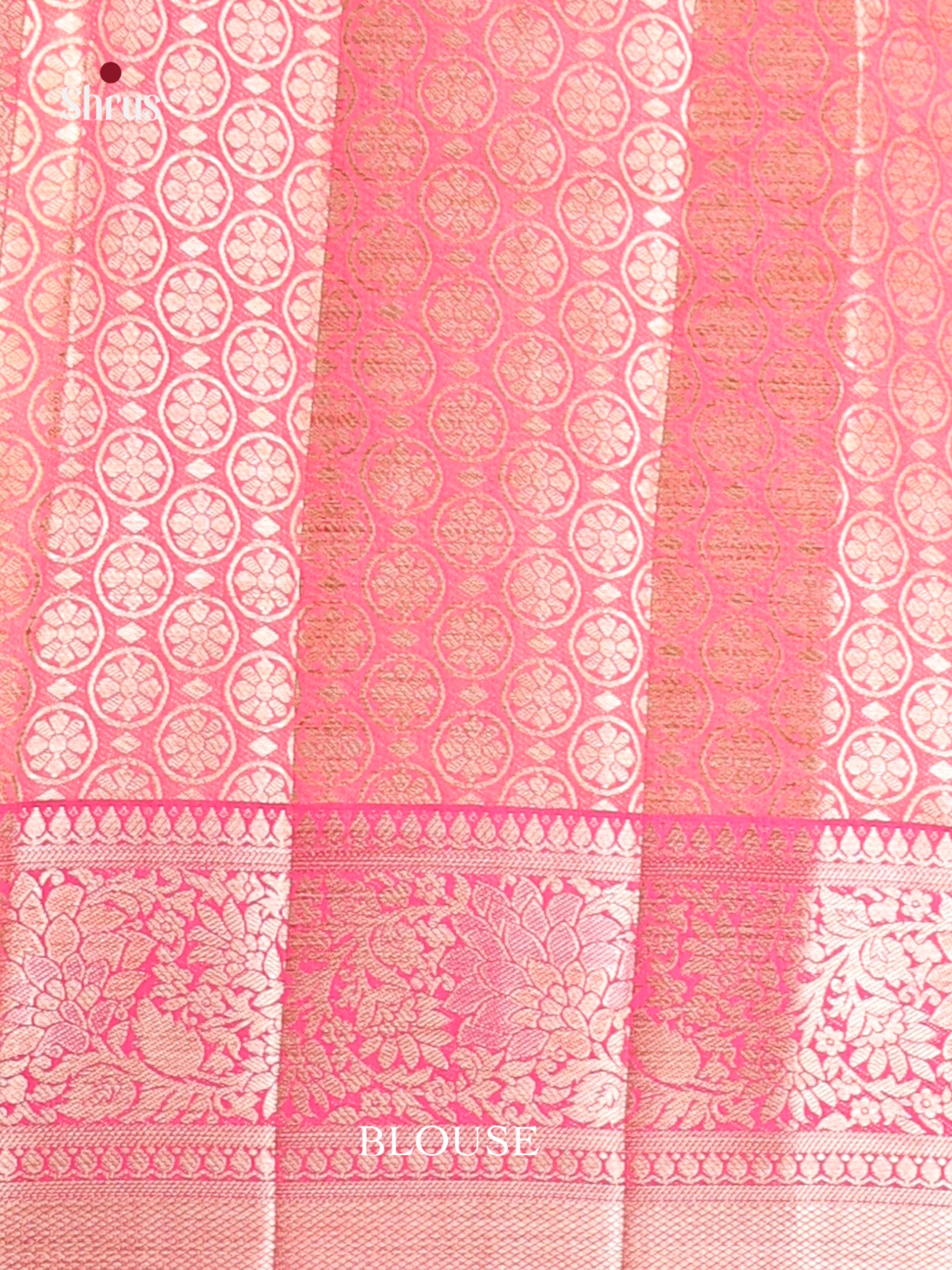 Pink - Semi Rawsilk Saree
