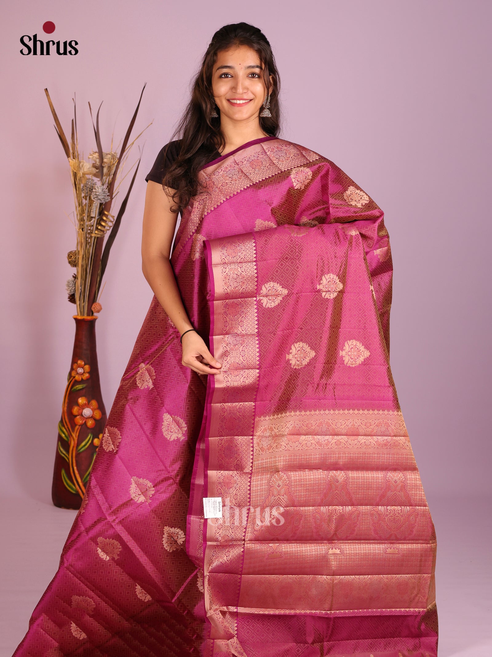 DIS09724 - Semi Rawsilk Saree