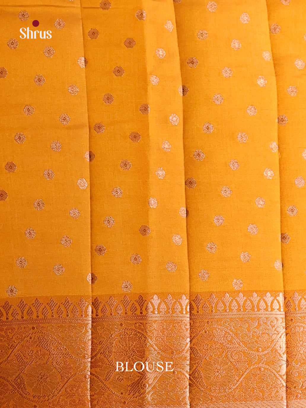 Mustard- Semi Rawsilk Saree