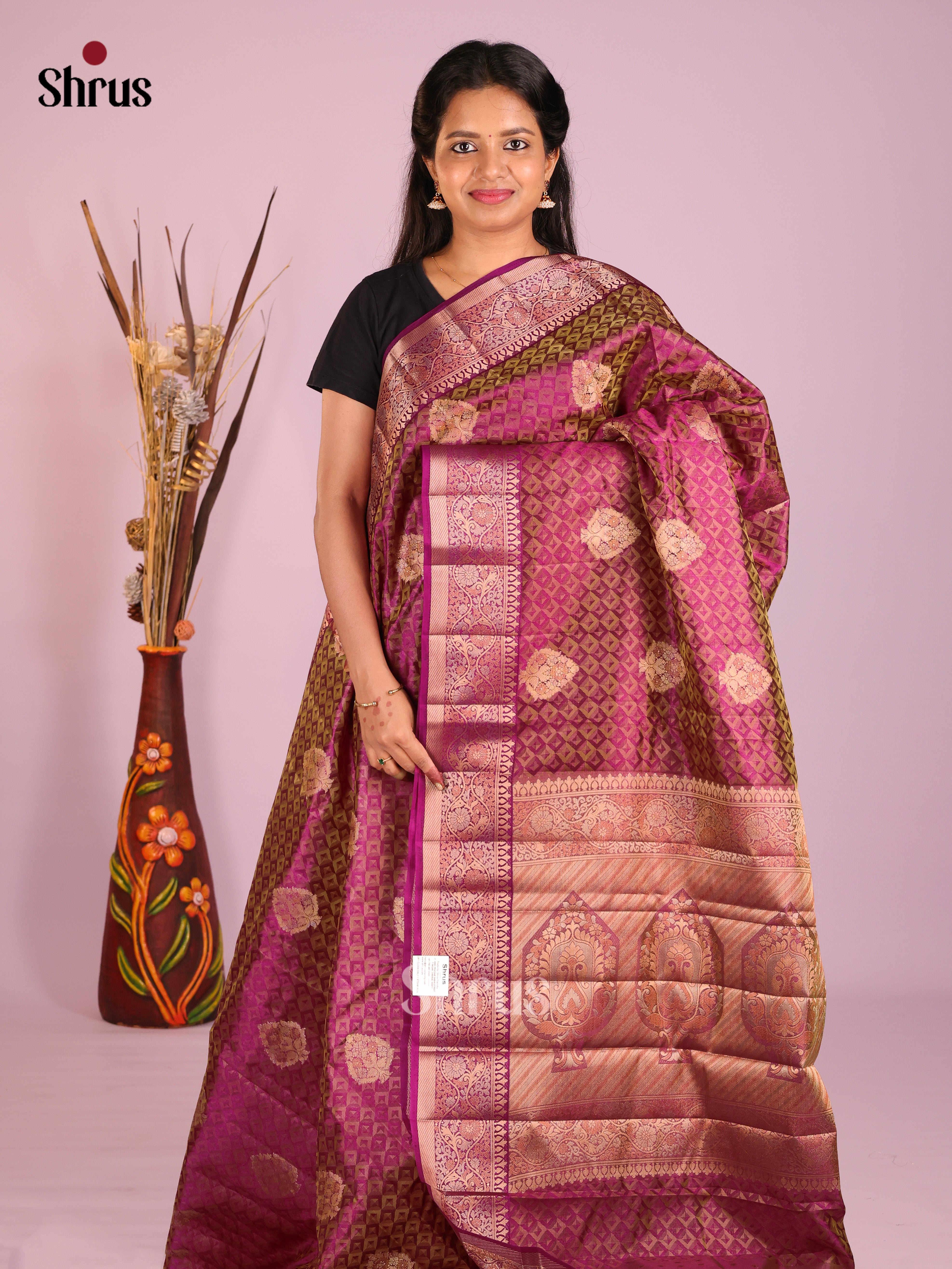 DIS09731 - Semi Rawsilk Saree