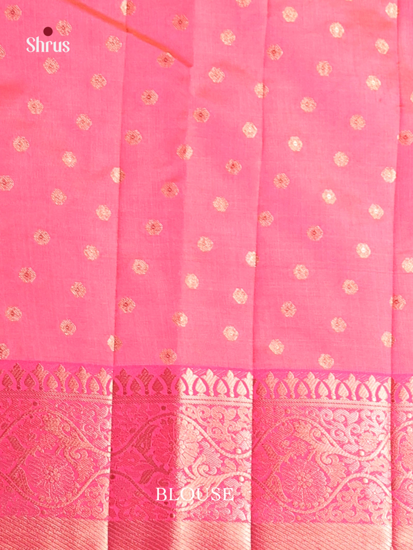 Pink - Semi Rawsilk Saree