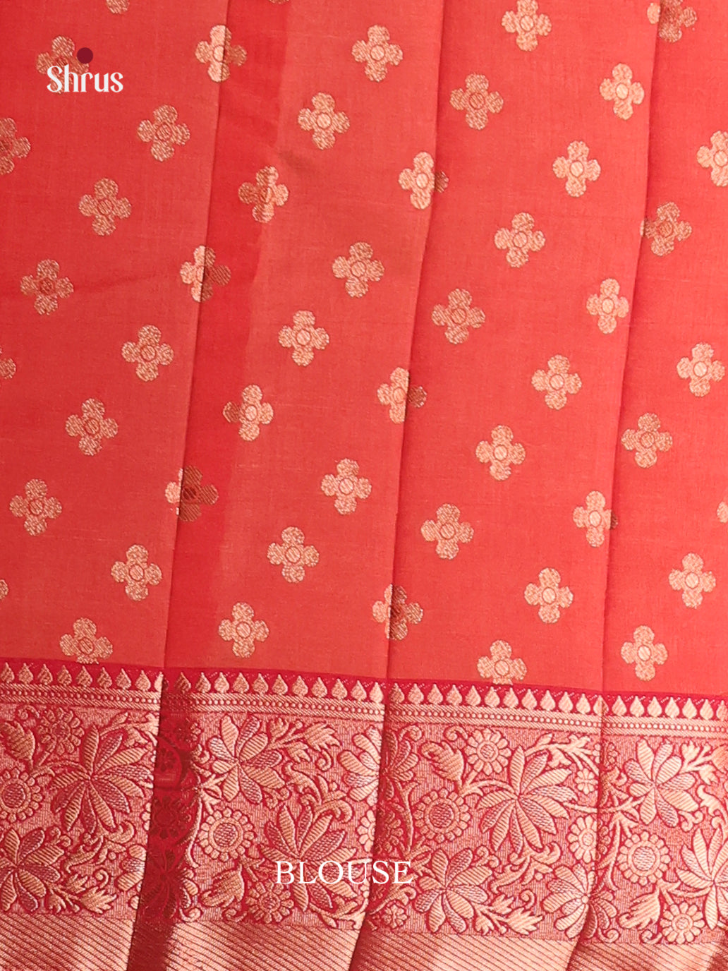 Red- Semi Rawsilk Saree