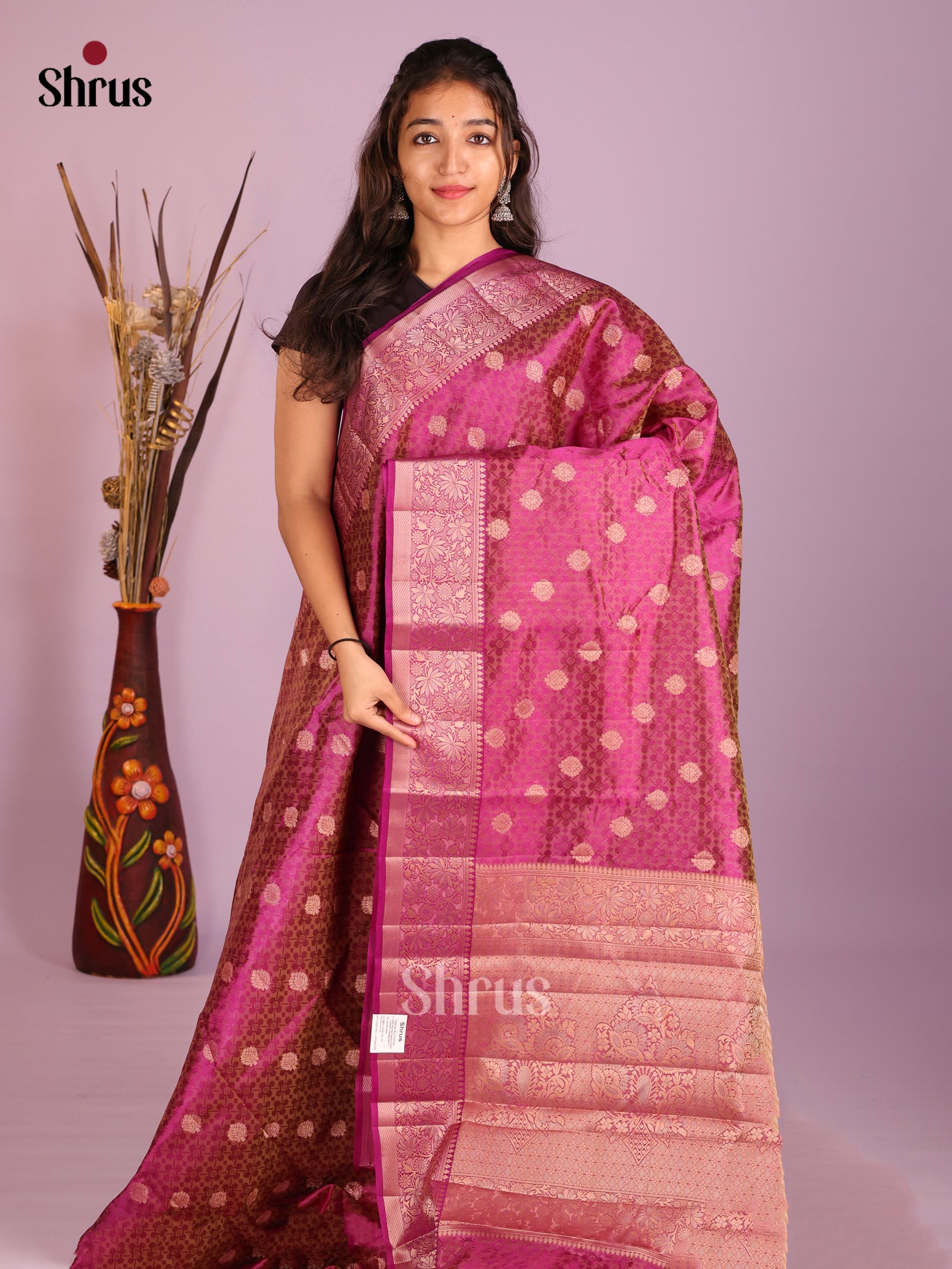 DIS09747 - Semi Rawsilk Saree
