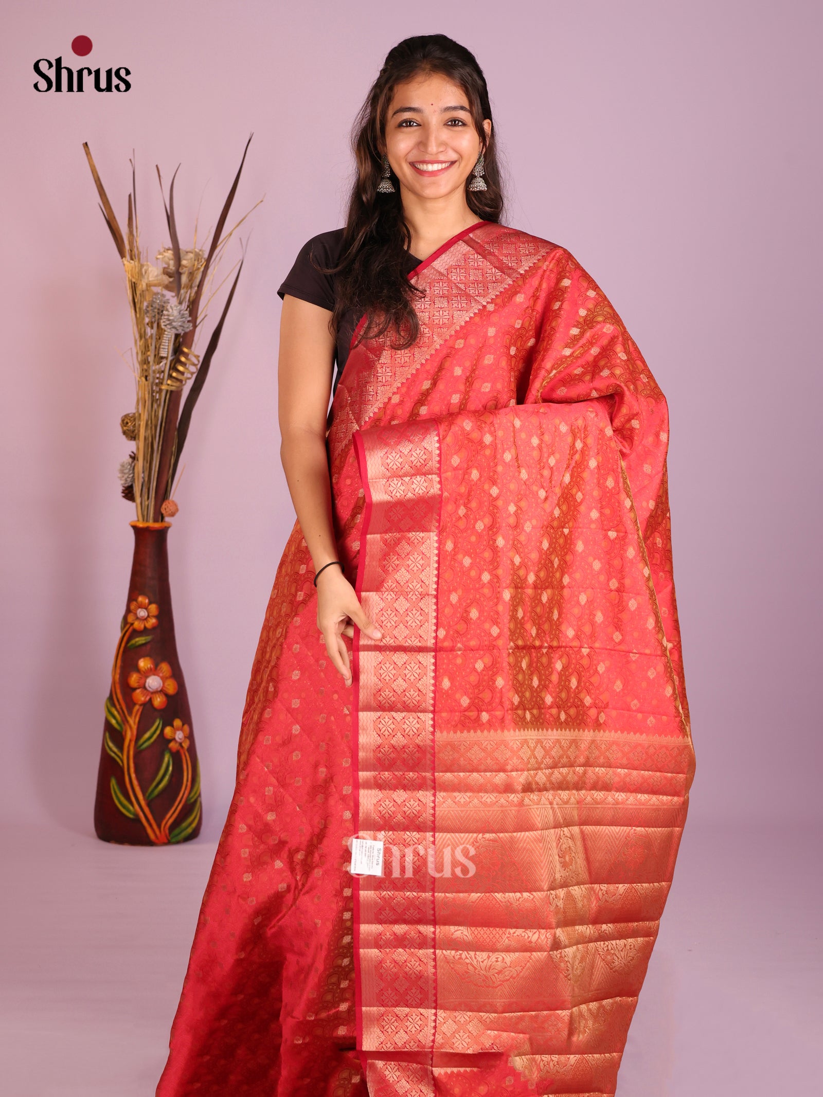 DIS09760 - Semi Rawsilk Saree