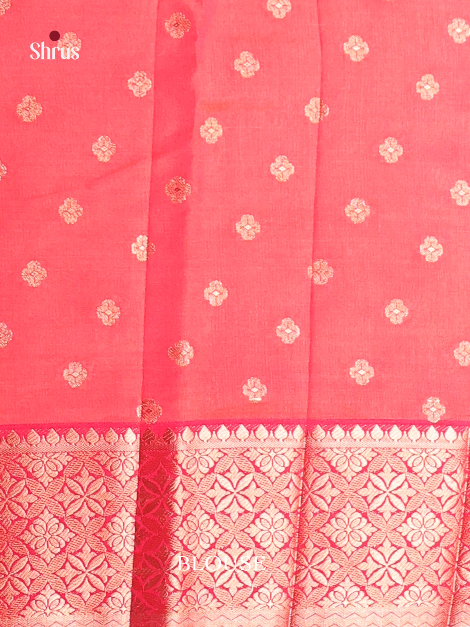 Pink - Semi Rawsilk Saree