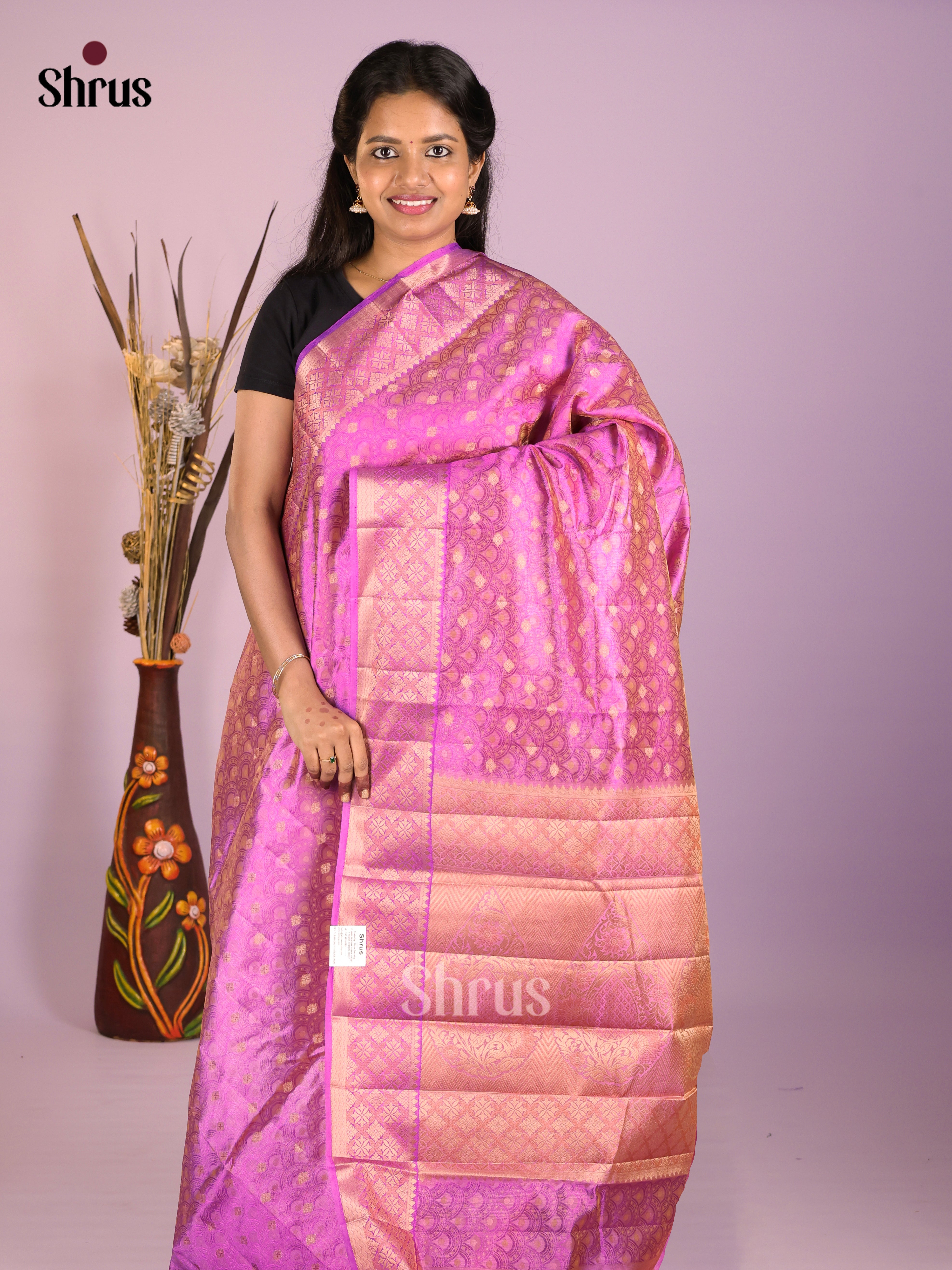 DIS09765 - Semi Rawsilk Saree