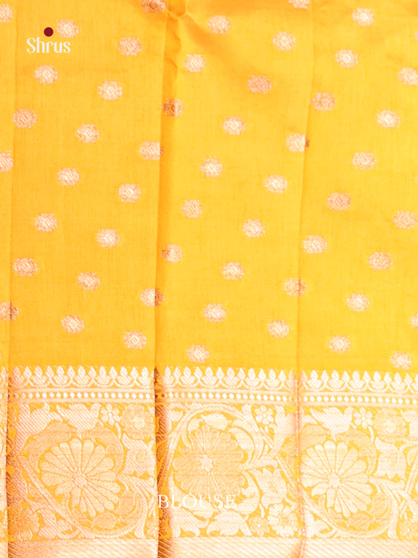 Yellow - Semi Rawsilk Saree