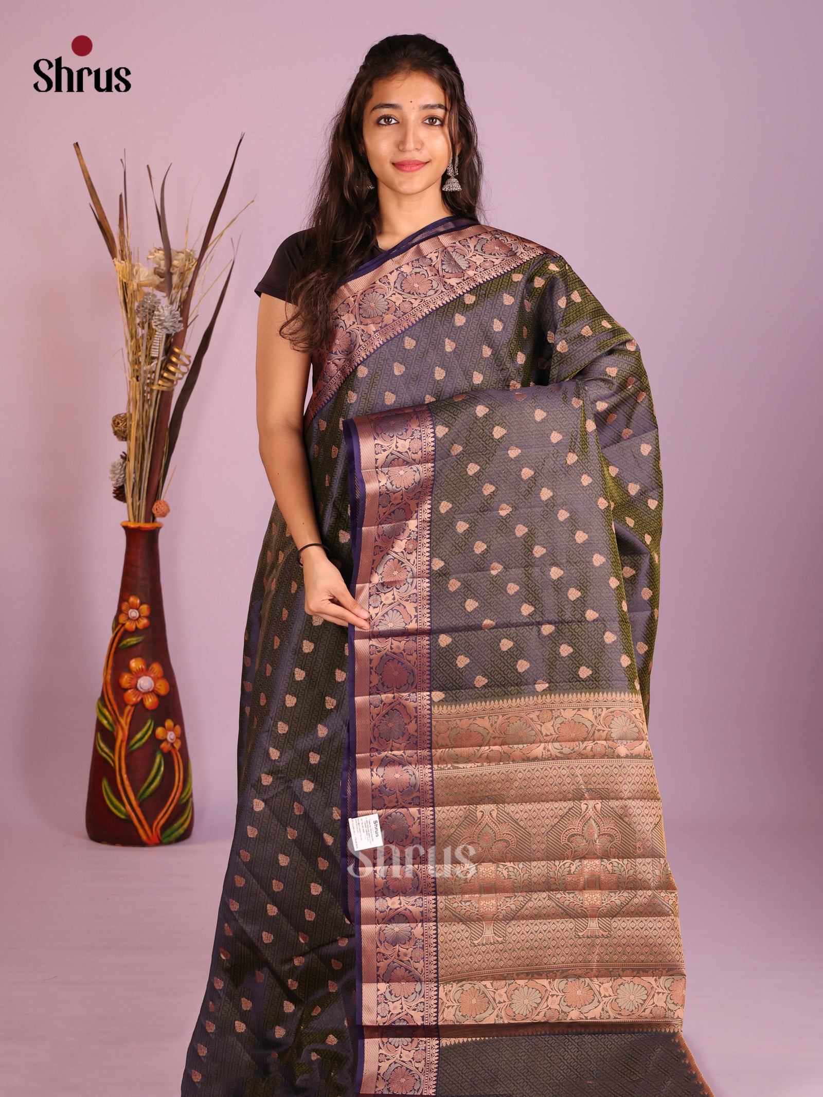 DIS09769 - Semi Rawsilk Saree