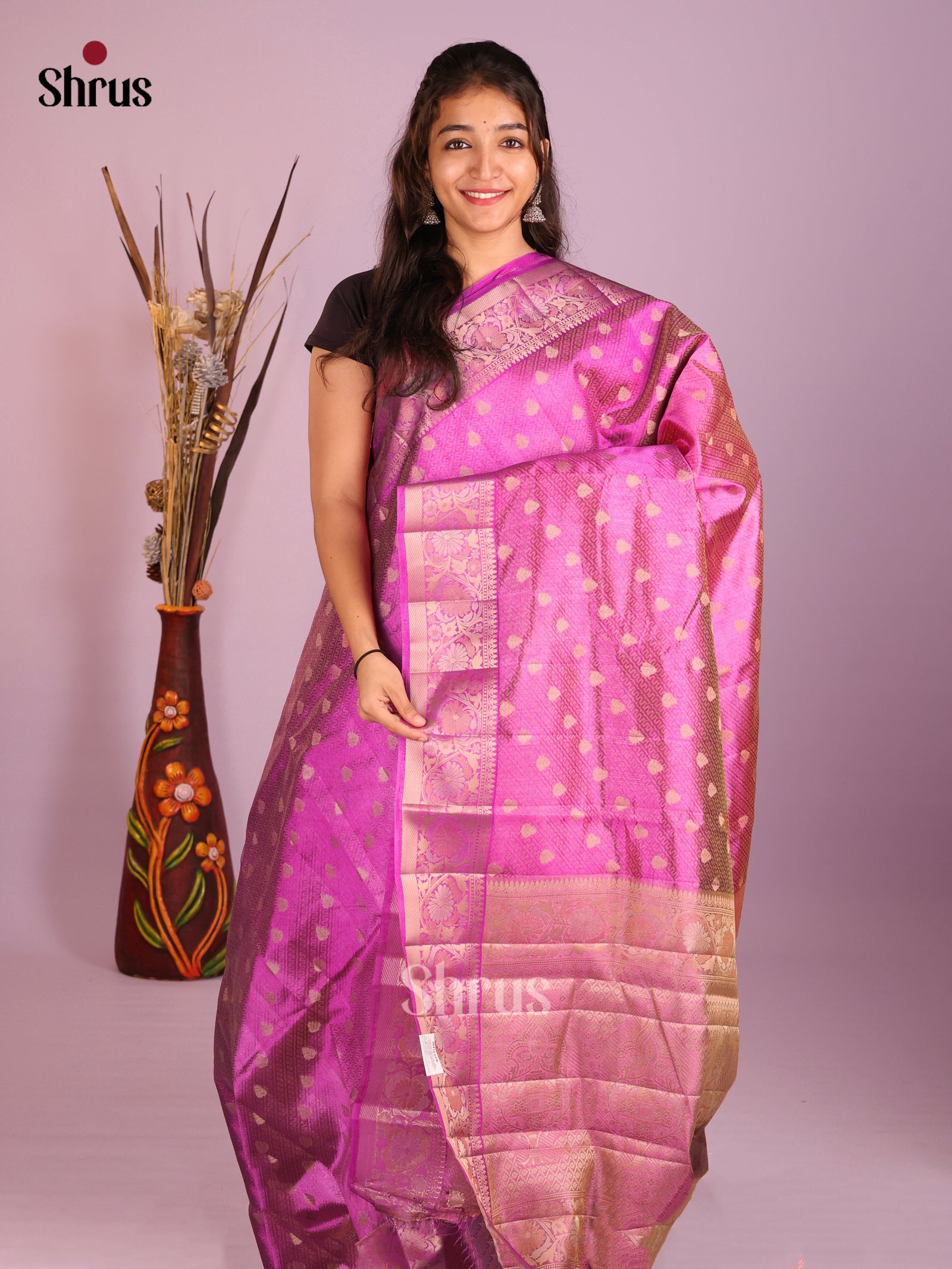 DIS09772 - Semi Rawsilk Saree