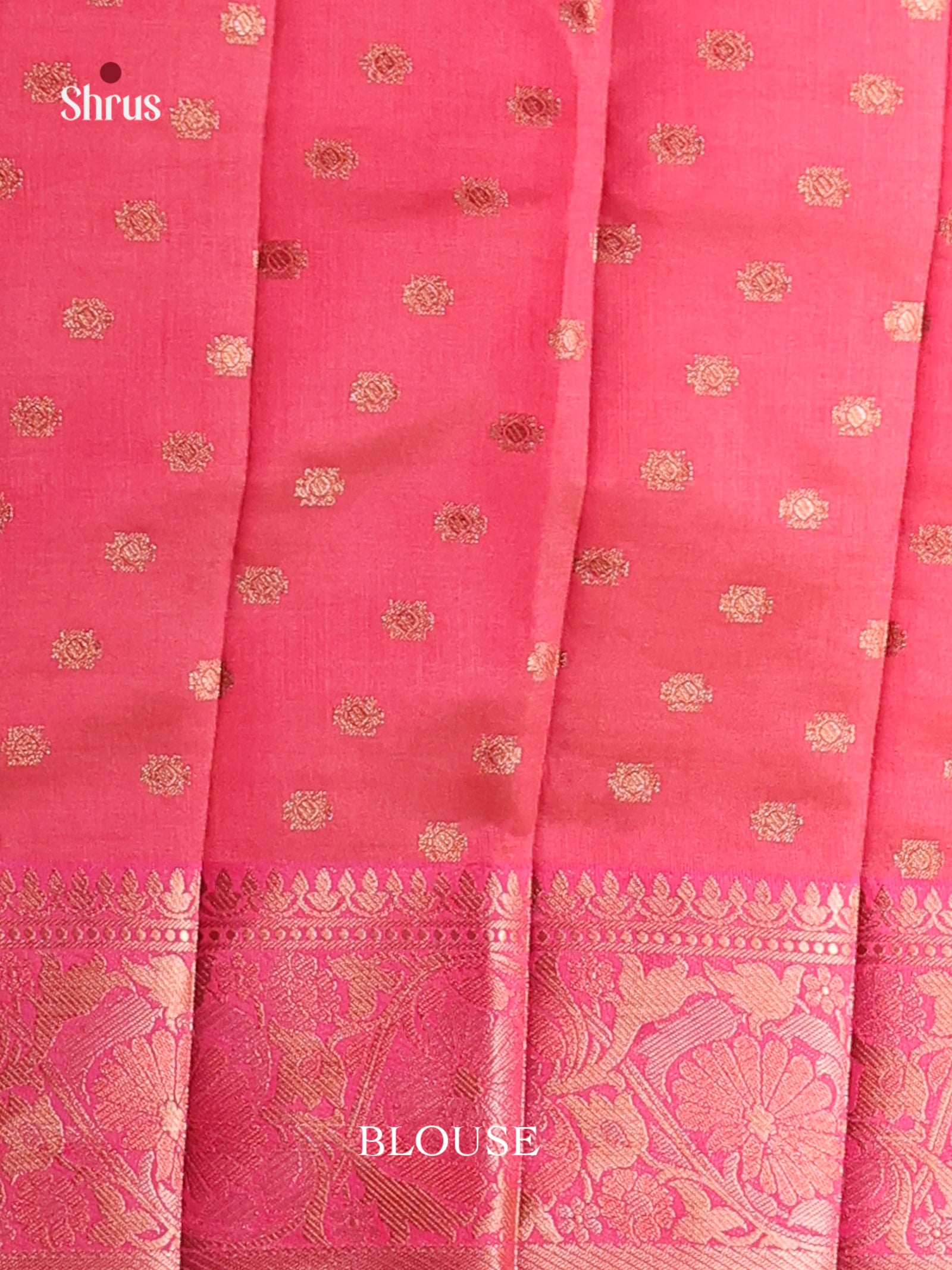 Pink- Semi Rawsilk Saree