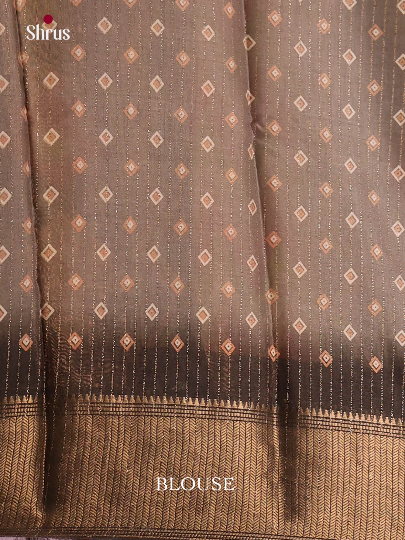 Grey & Black - Semi Crepe Saree - Shop on Shrus.com