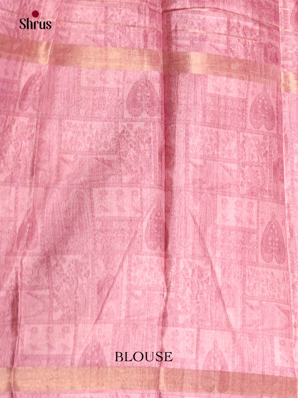 Pink & Cream - Semi matka Saree