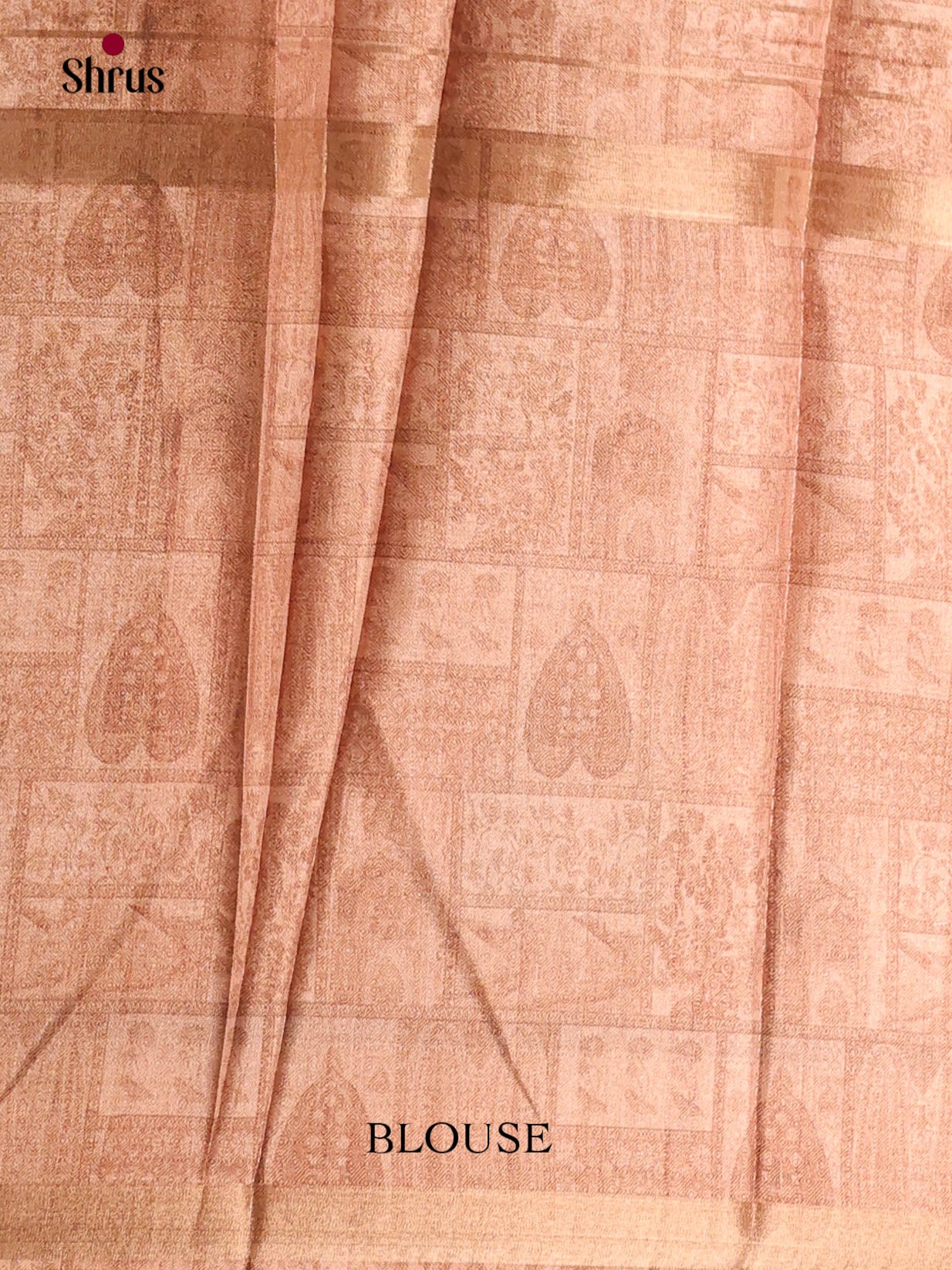 Brown & Cream - Semi matka Saree