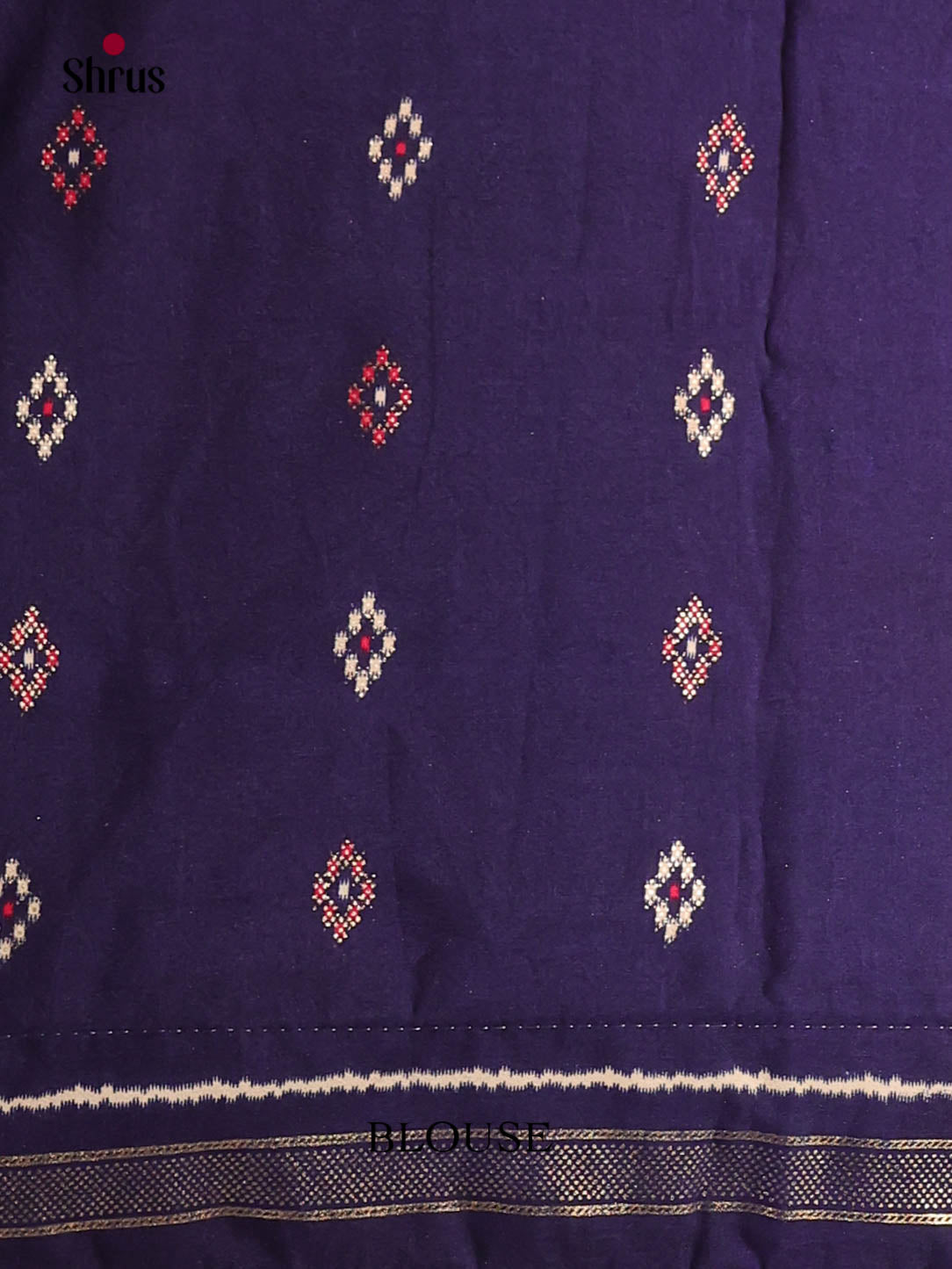 Pink & Blue - Semi Ikkat Print Saree - Shop on Shrus.com