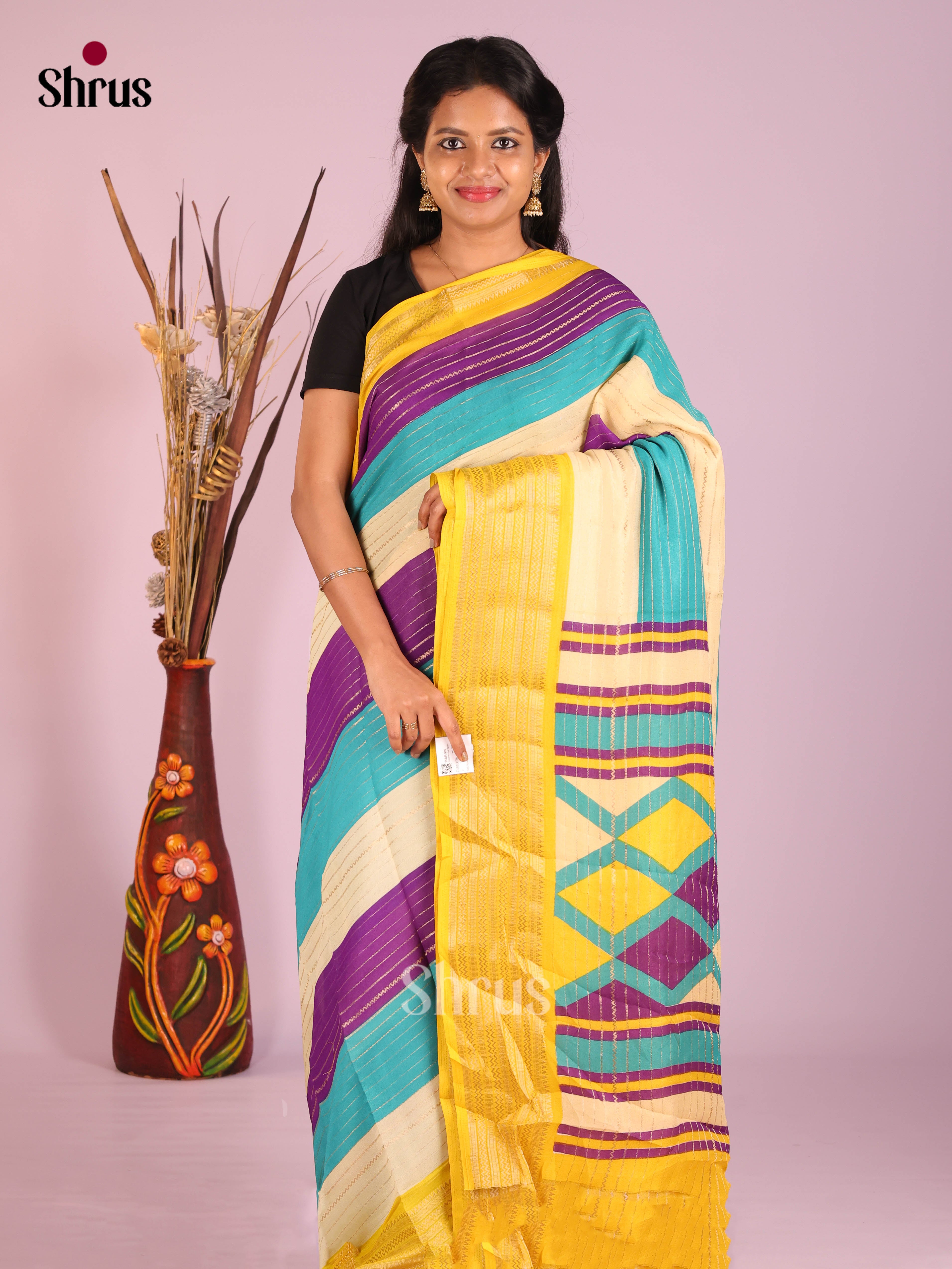 DIS10026 - Semi Mysoresilk Saree