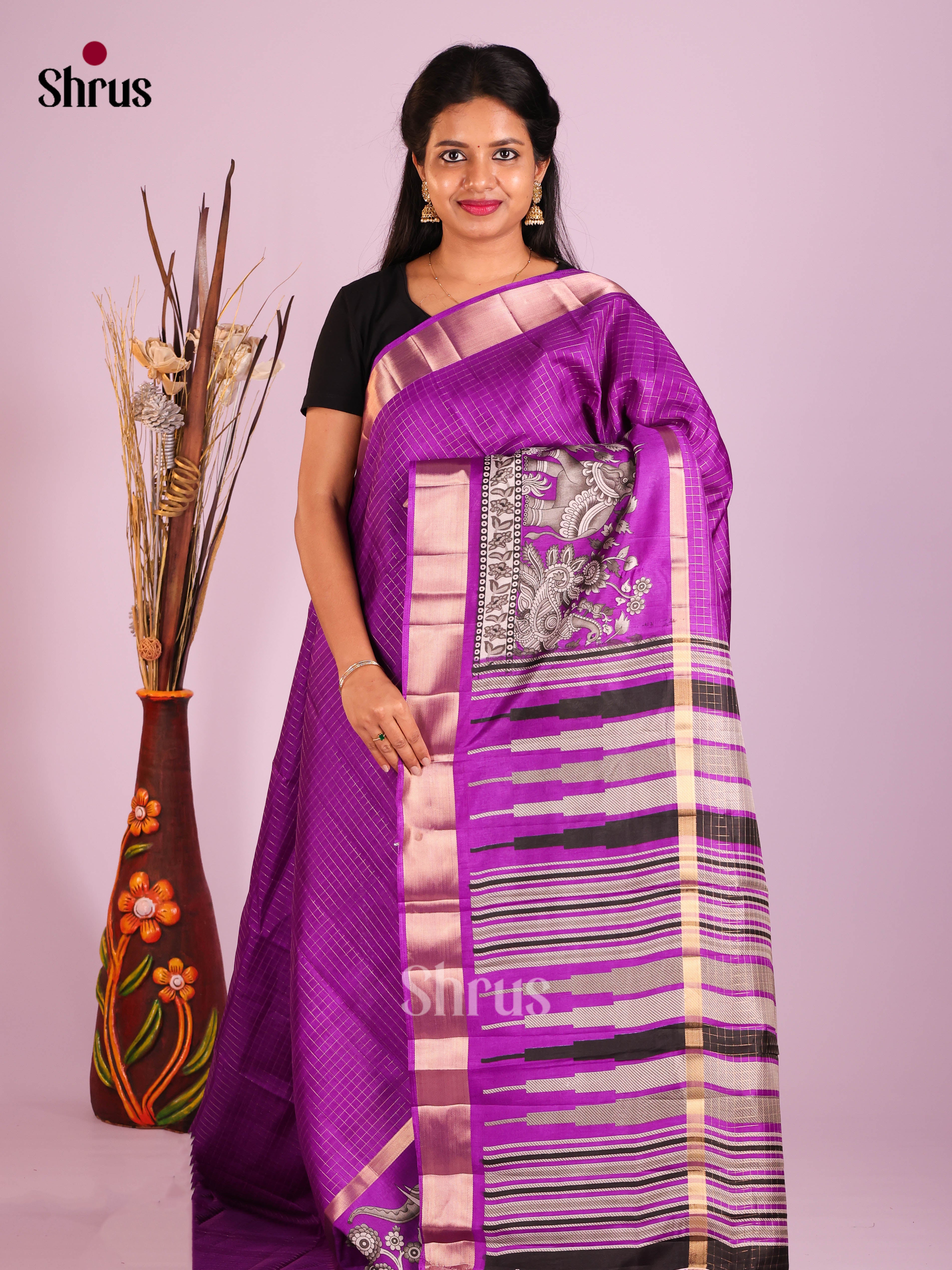 DIS10030 - Semi Chanderi Saree