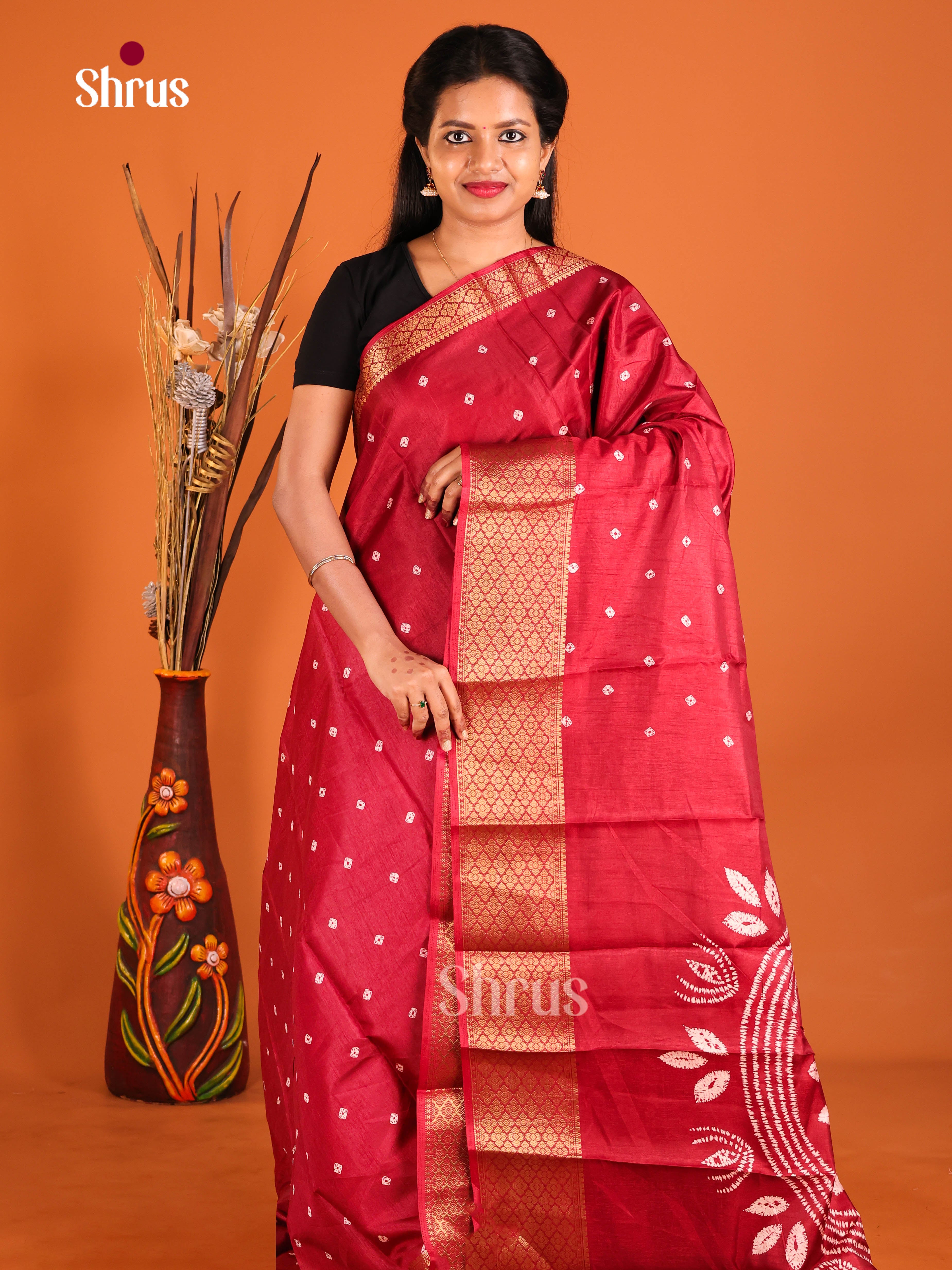 DIS10258 - Semi Crepe Saree - Shop on Shrus.com