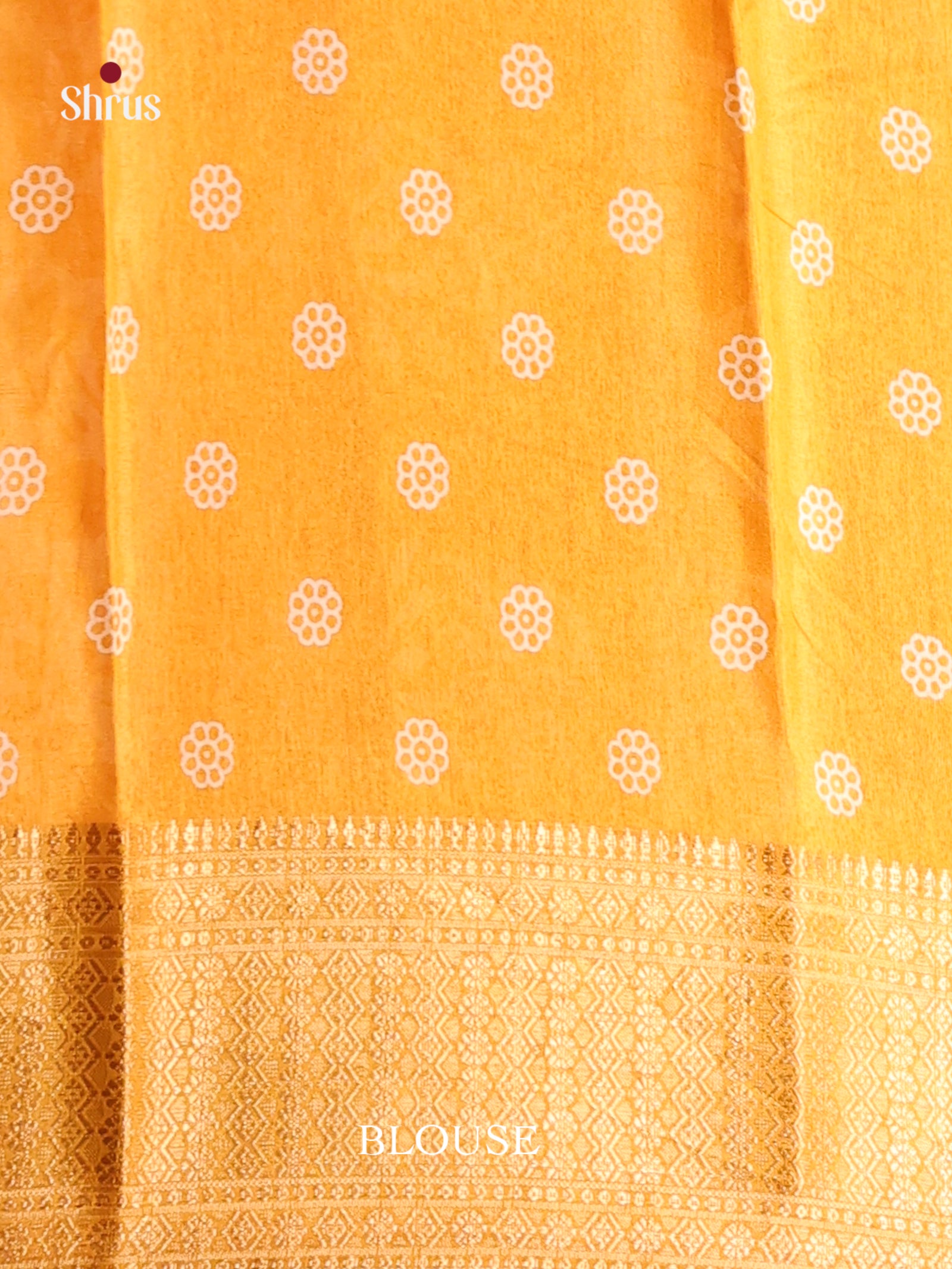 Mustard - Semi Crepe Saree - Shop on Shrus.com