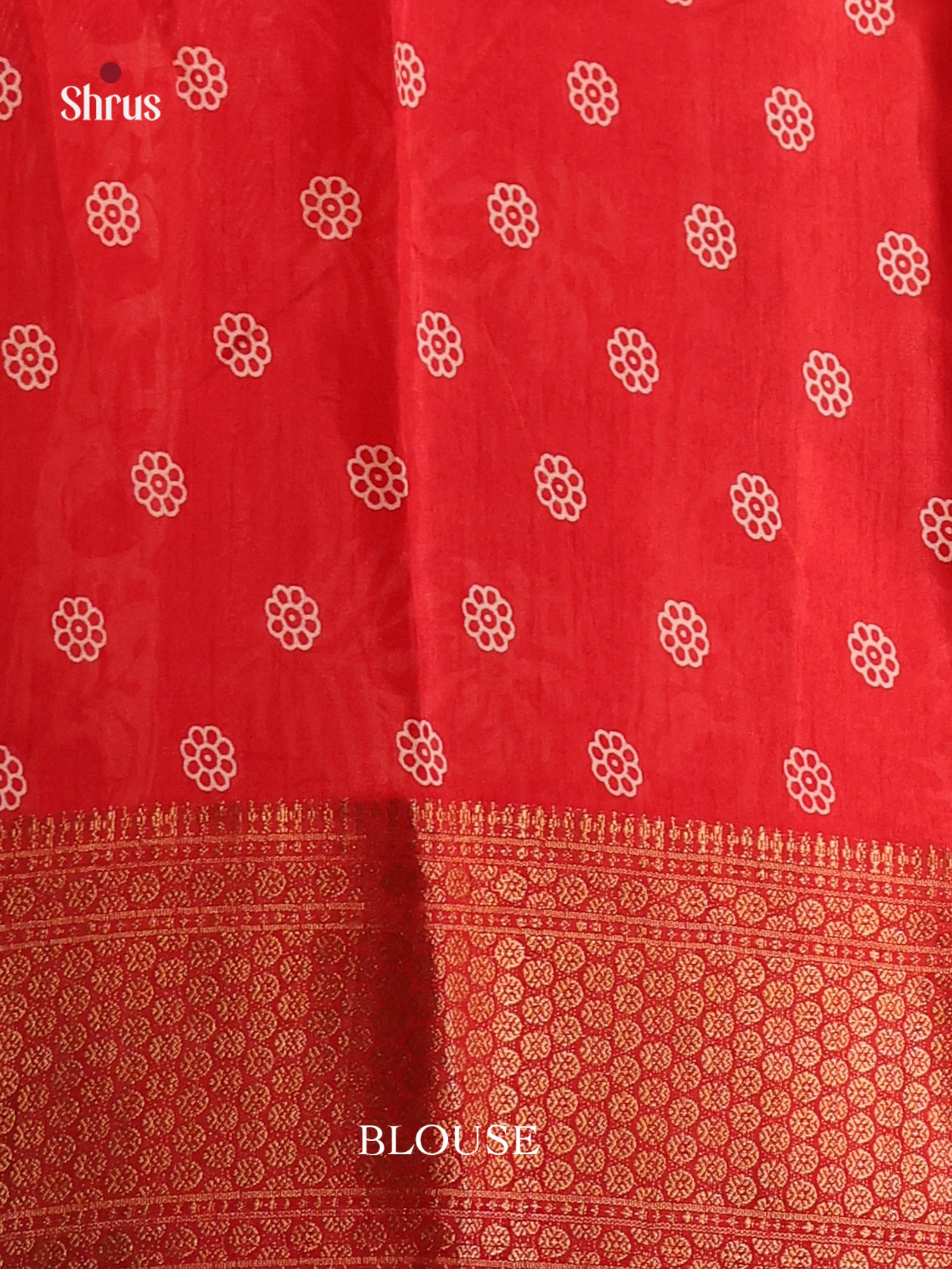 Red- Semi Crepe Saree