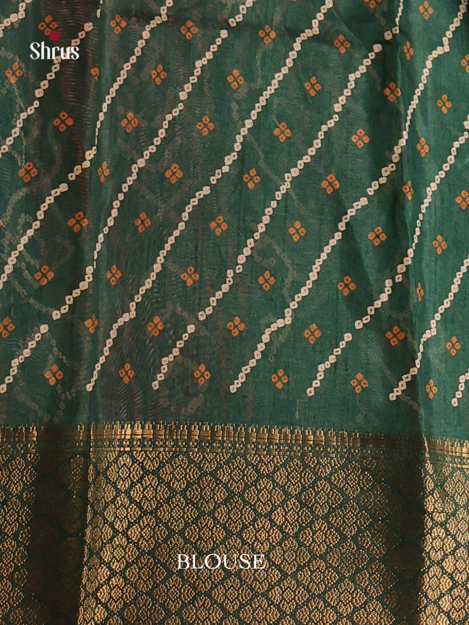 Green - Semi Crepe Saree - Shop on Shrus.com