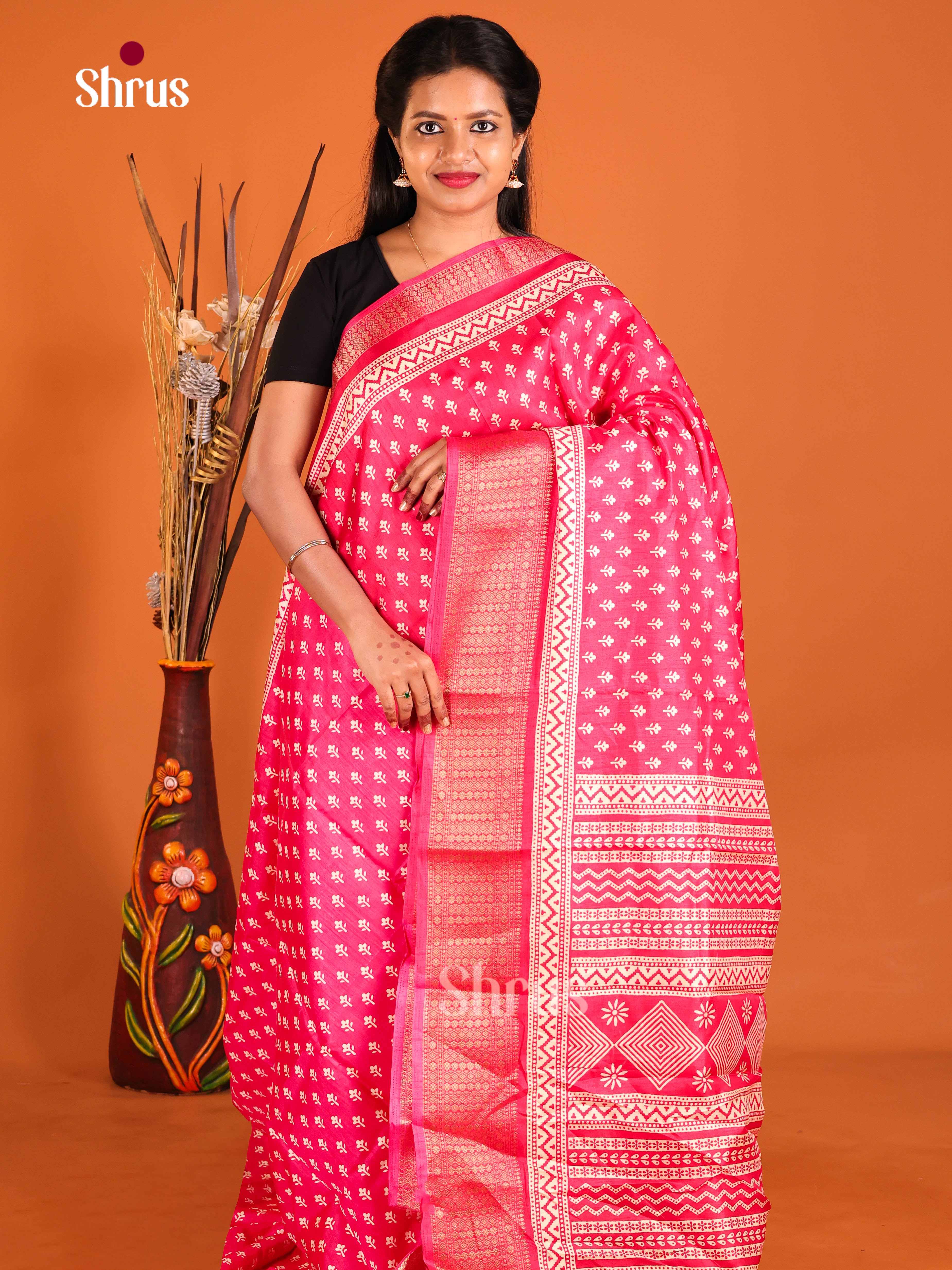 DIS10294 - Semi Crepe Saree - Shop on Shrus.com