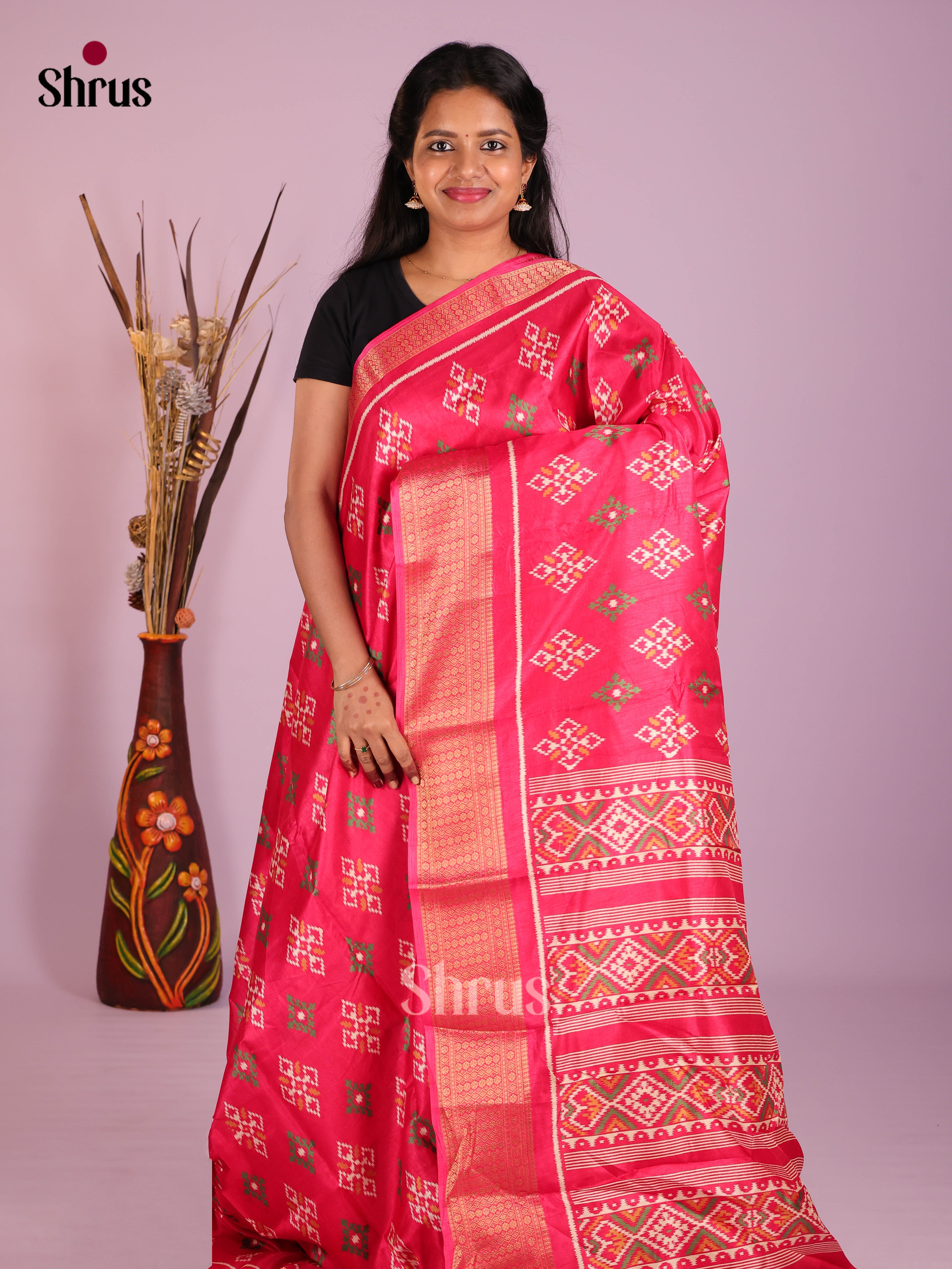 DIS10314 - Semi Crepe Saree - Shop on Shrus.com