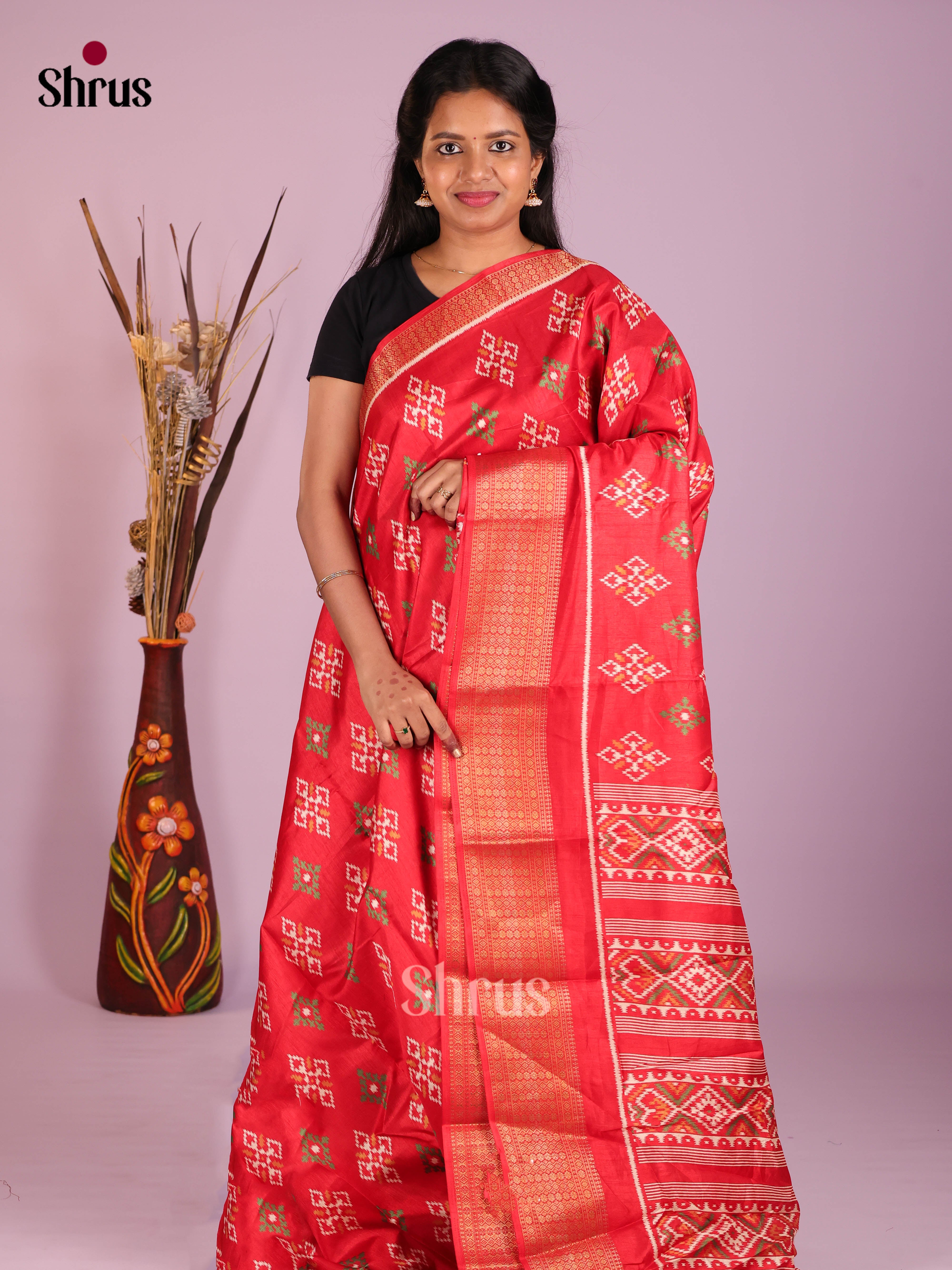 DIS10315 - Semi Crepe Saree - Shop on Shrus.com