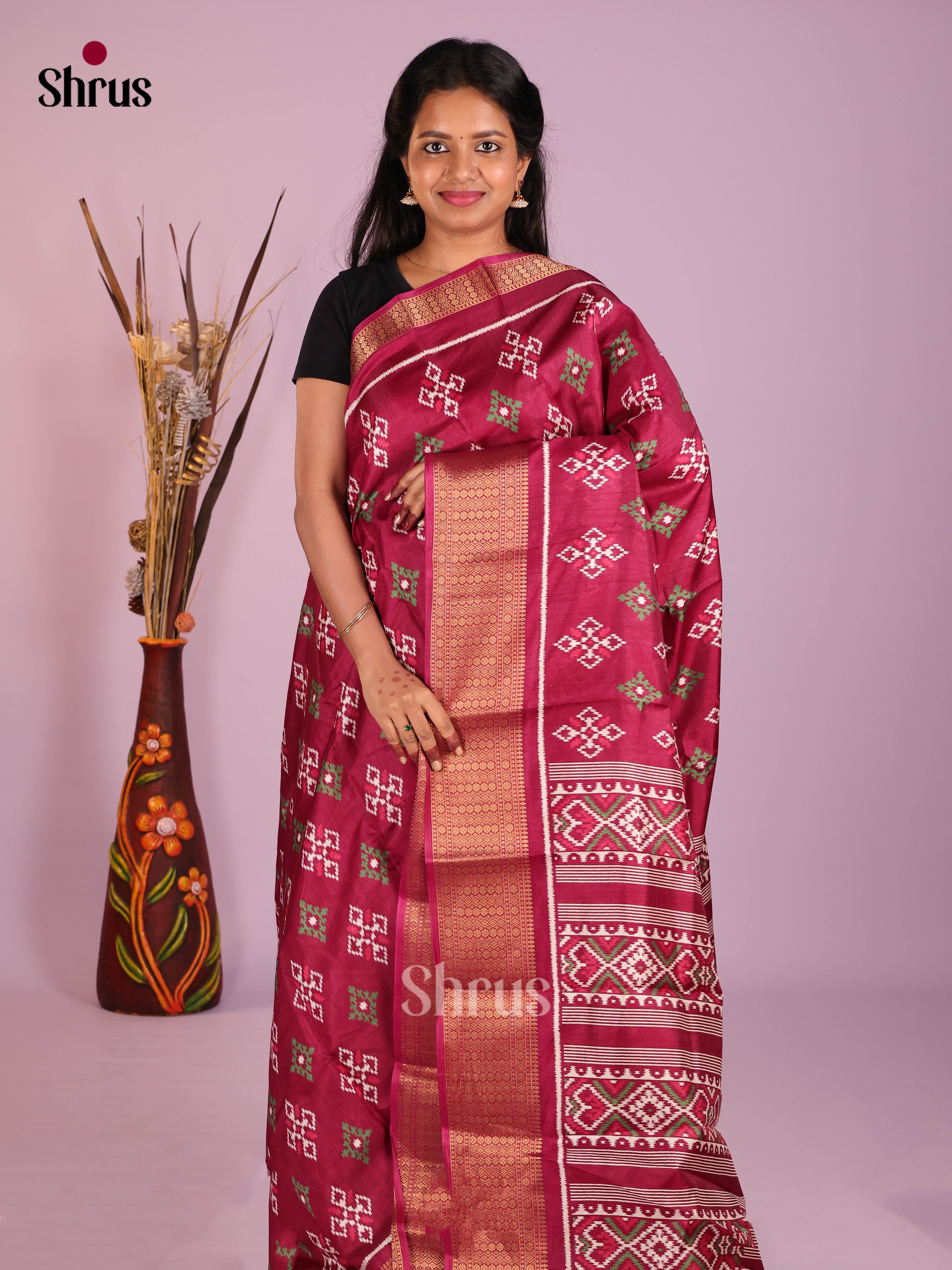 DIS10317 - Semi Crepe Saree - Shop on Shrus.com