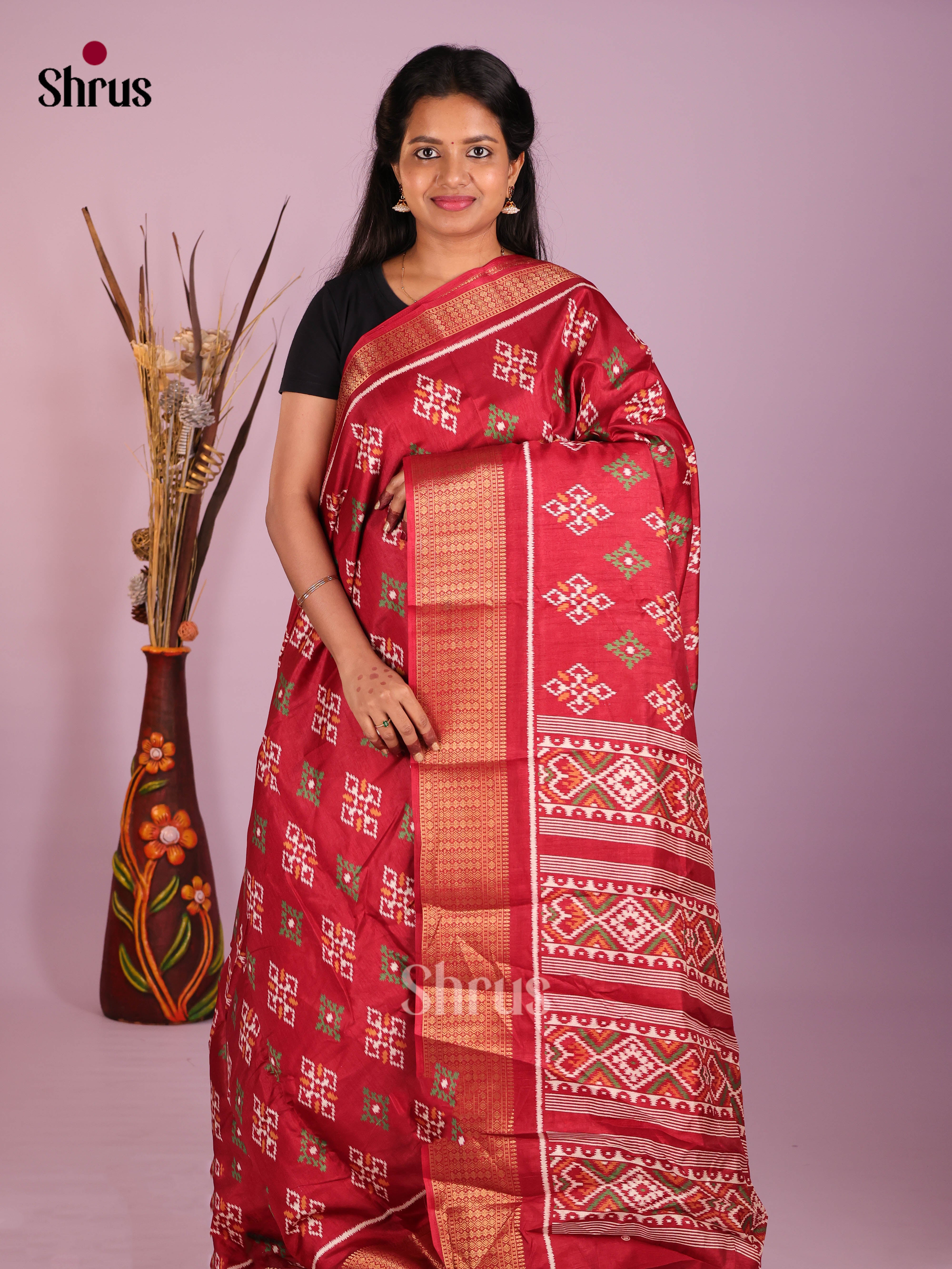 DIS10318 - Semi Crepe Saree - Shop on Shrus.com