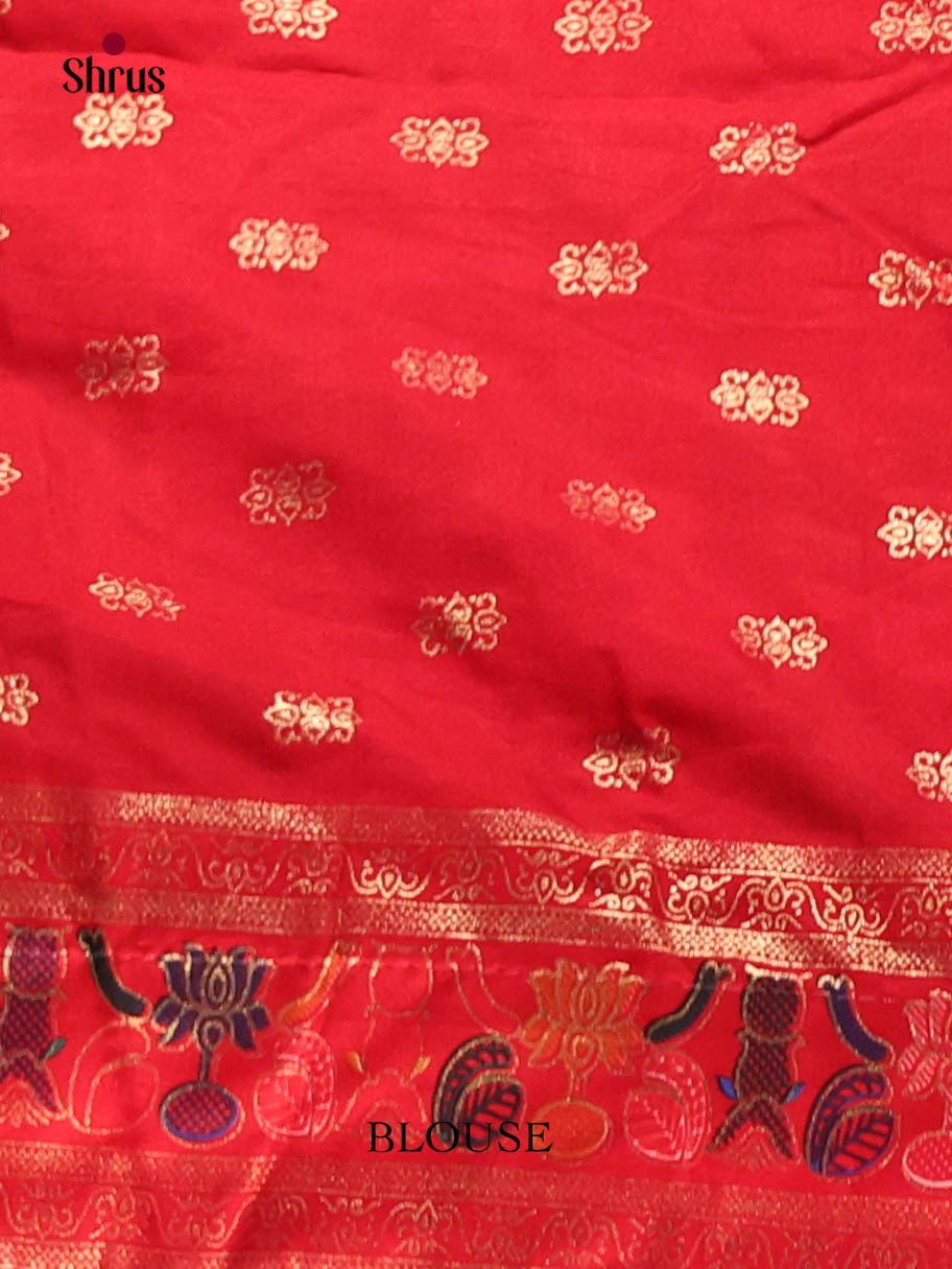 DIS10319 - Semi Ikkat Print Saree - Shop on Shrus.com