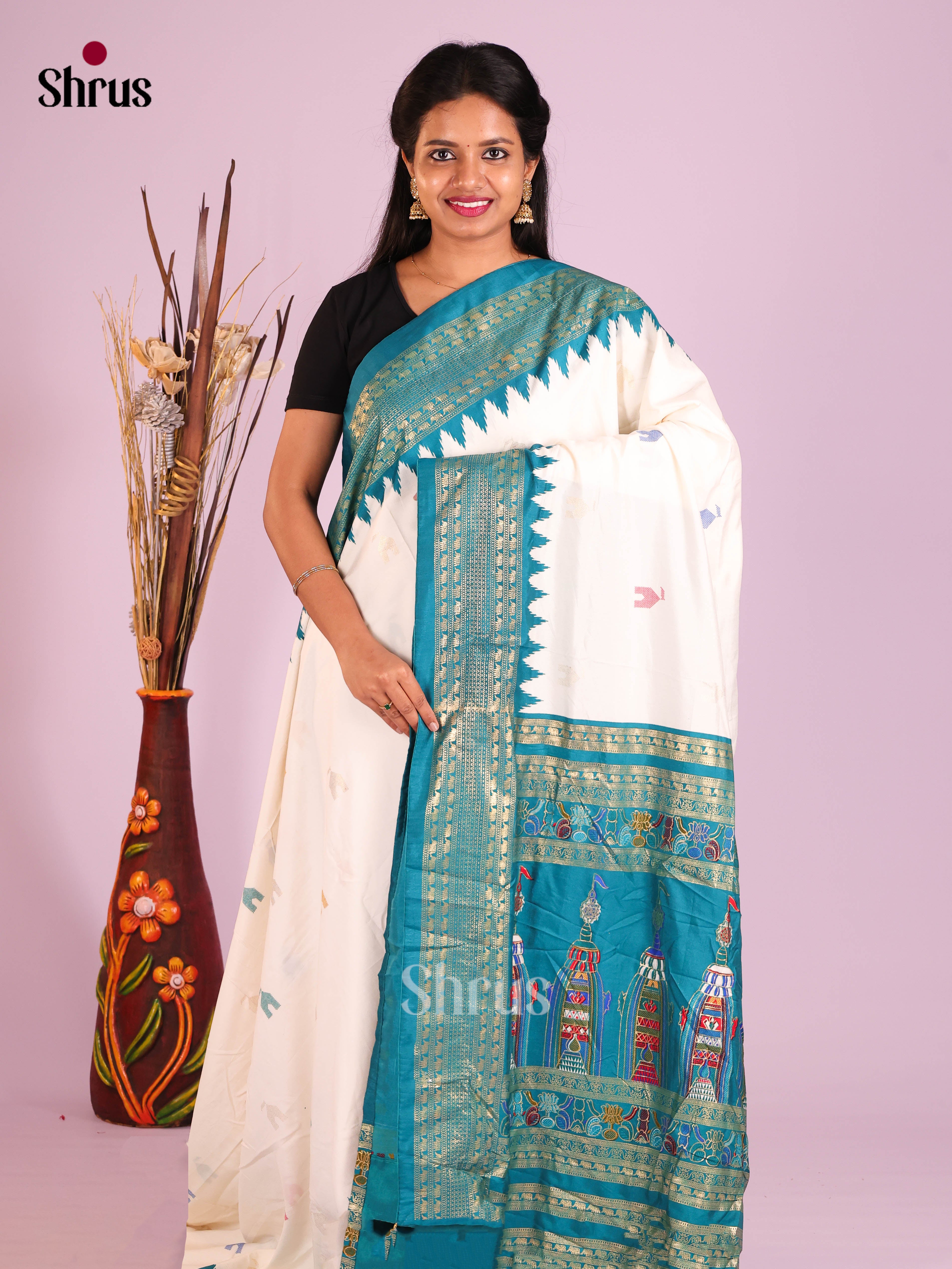 DIS10323 - Semi Ikkat Print Saree