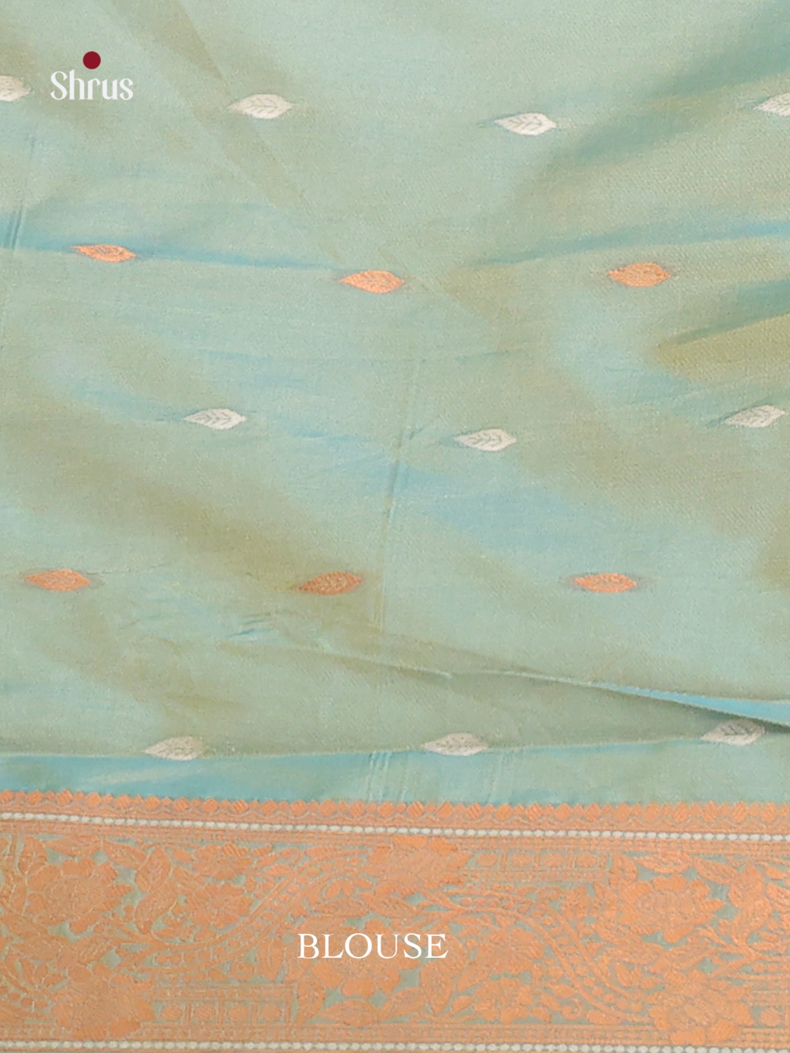 Orange & Green - Semi Softsilk Saree