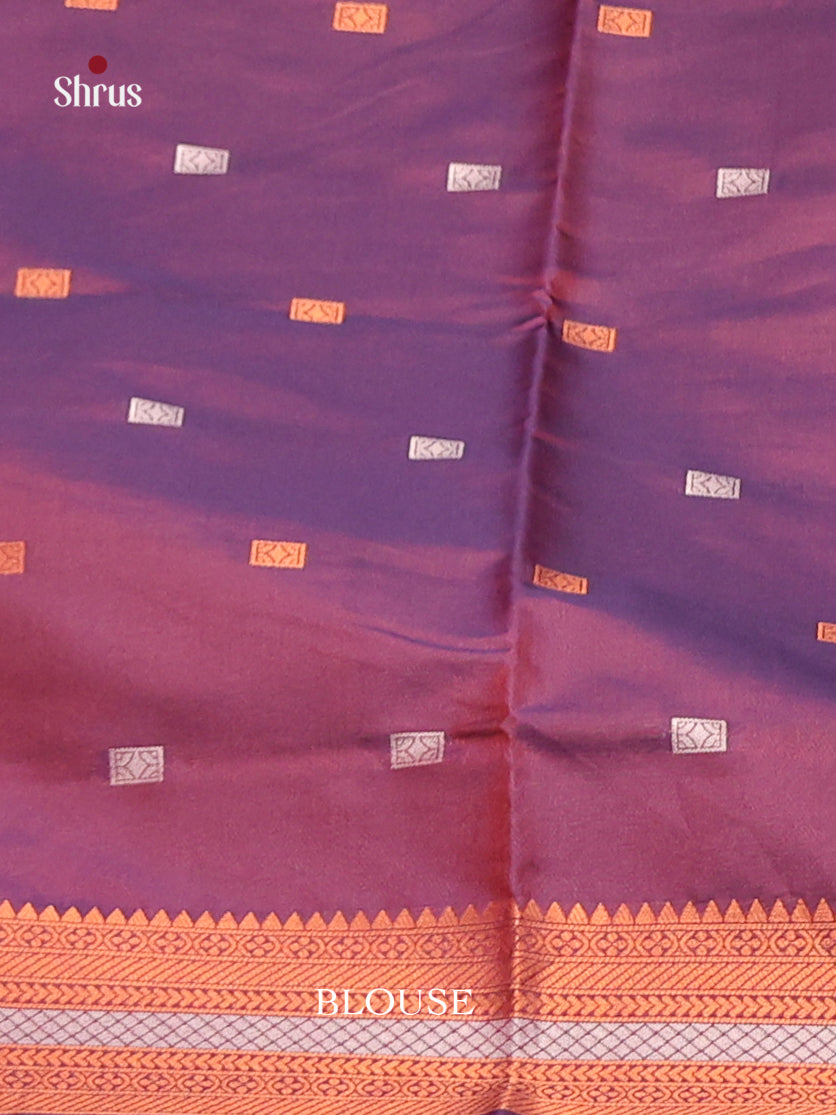 Pink & Purple - Semi Softsilk Saree