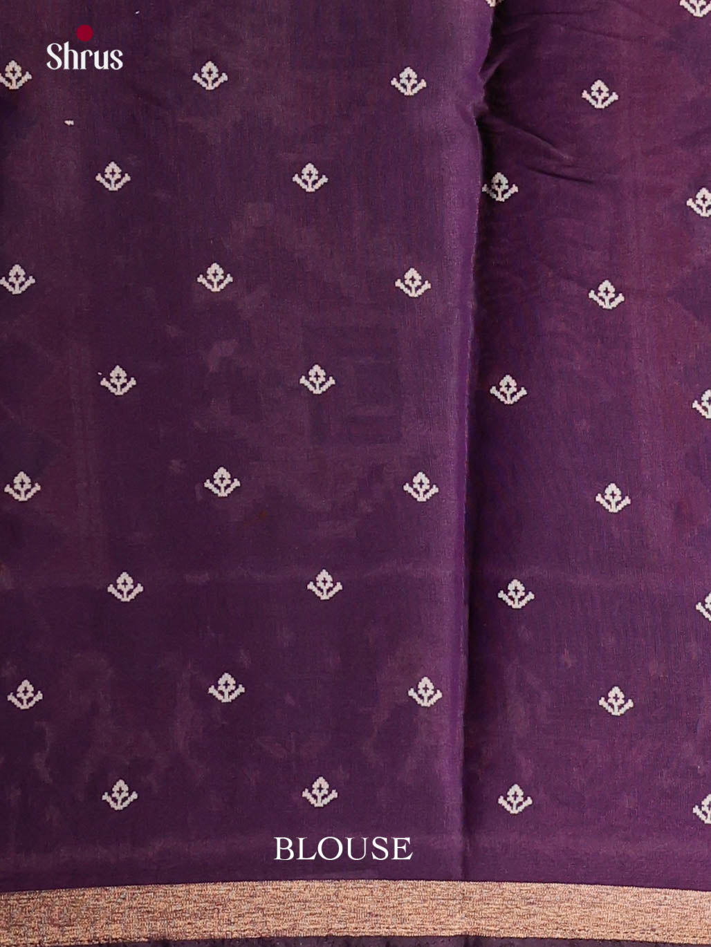 Orange & Violet - Art Modal Saree - Shop on Shrus.com
