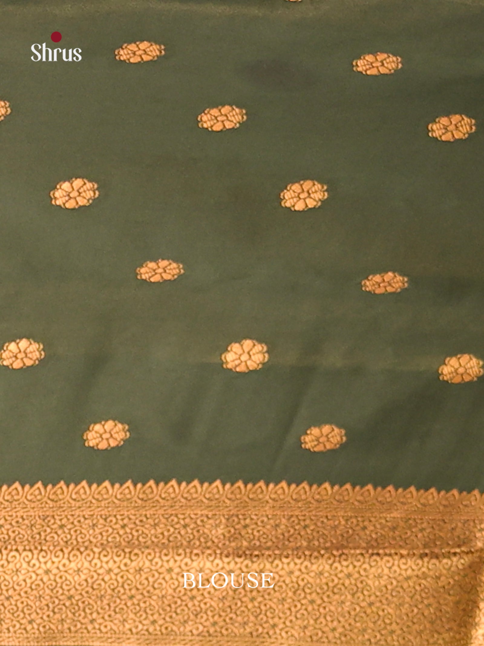 Mehandi Green & Green- Semi Softsilk Saree