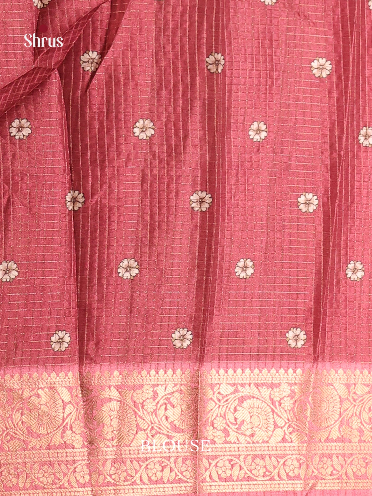 Peach & Pink - Semi Dola silk Saree