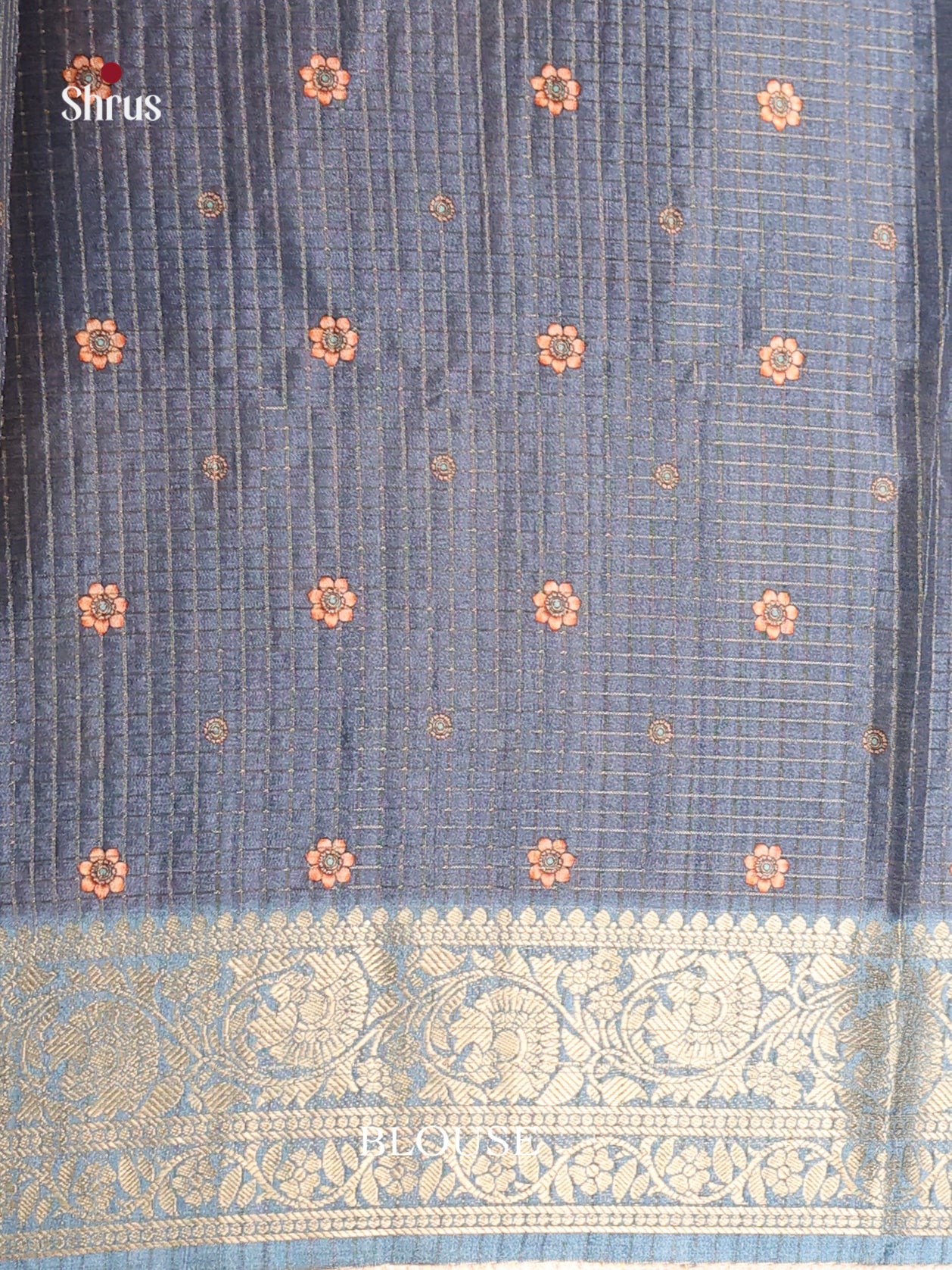 Pastel Green & Blue - Semi Dola silk Saree