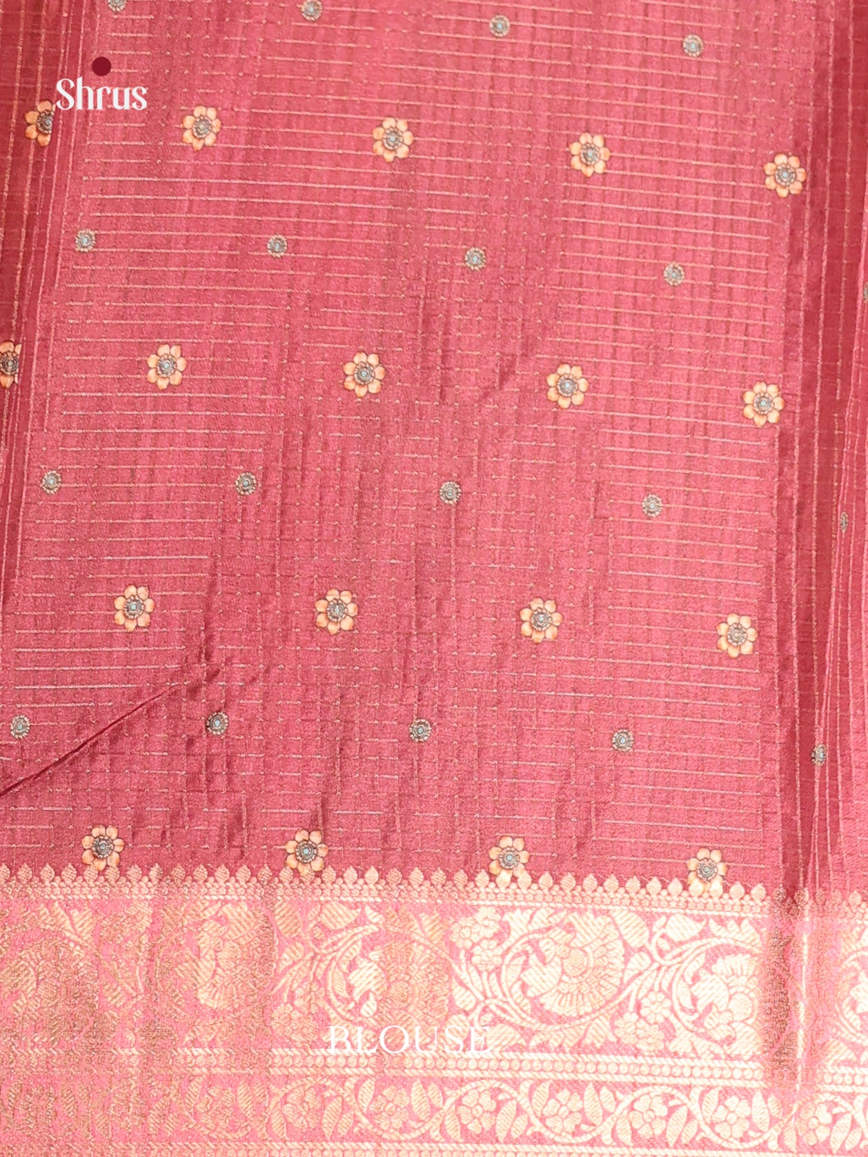 Peach & Pink - Semi Dola silk Saree