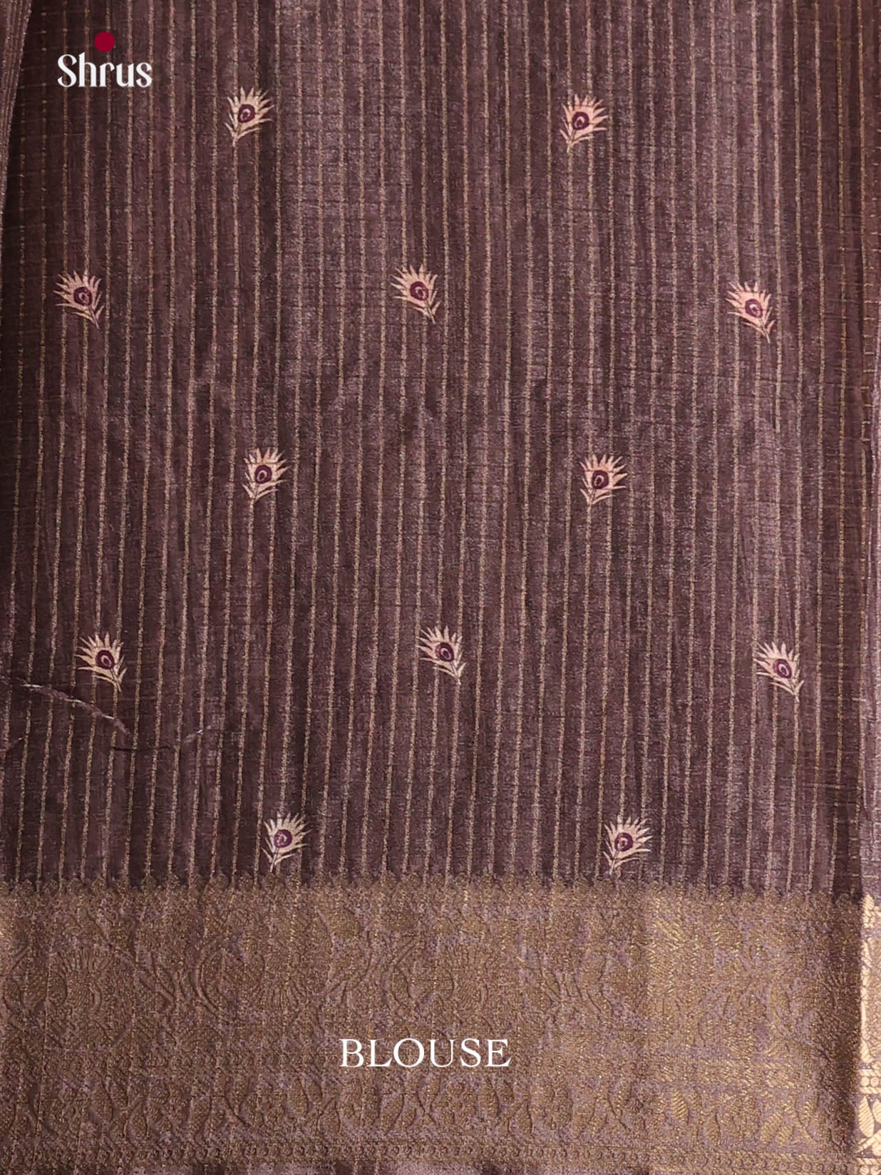 Pink & Brown- Semi Dola silk Saree