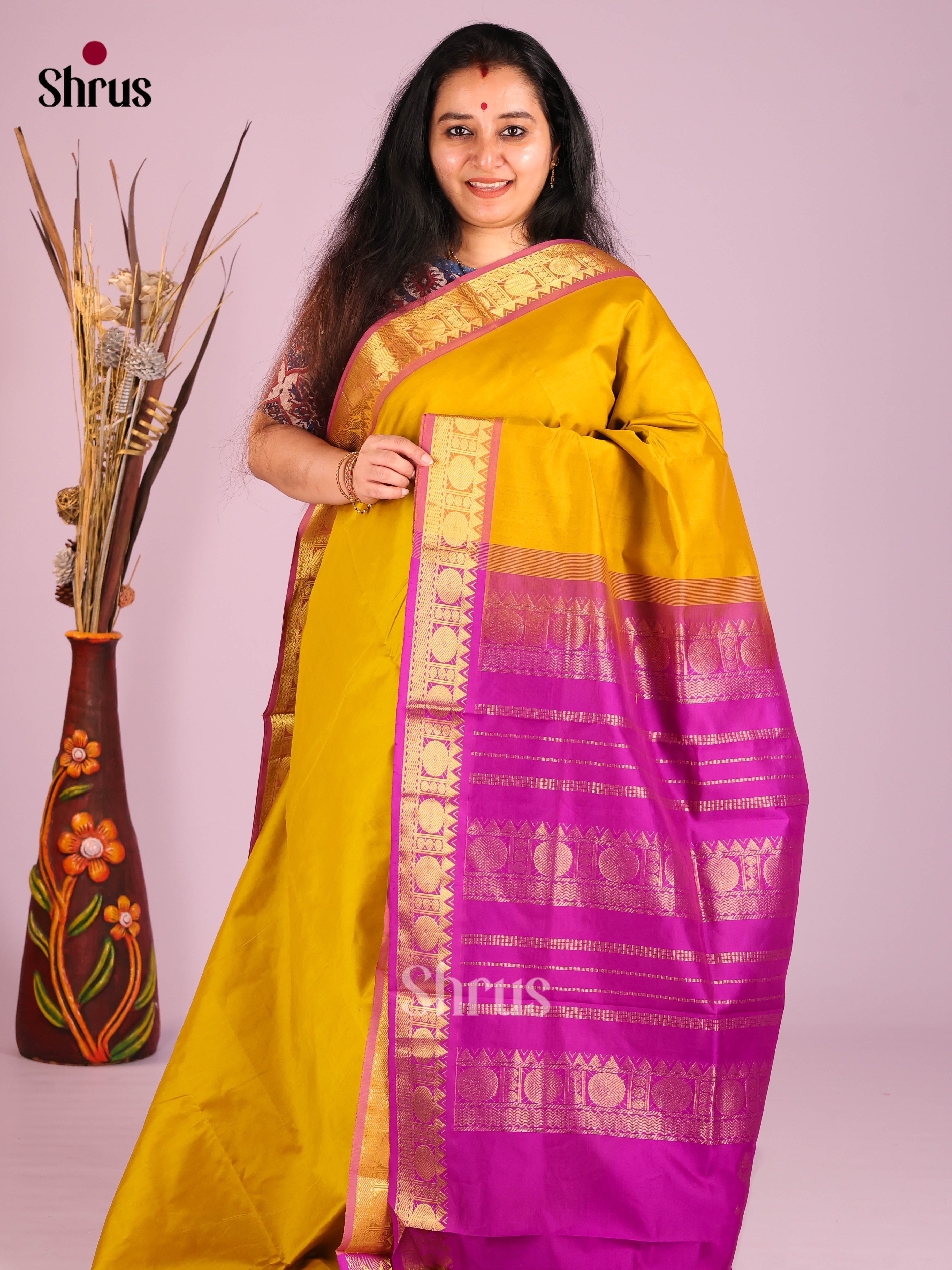DIS10401 - Silkcotton-halfpure Saree - Shop on Shrus.com