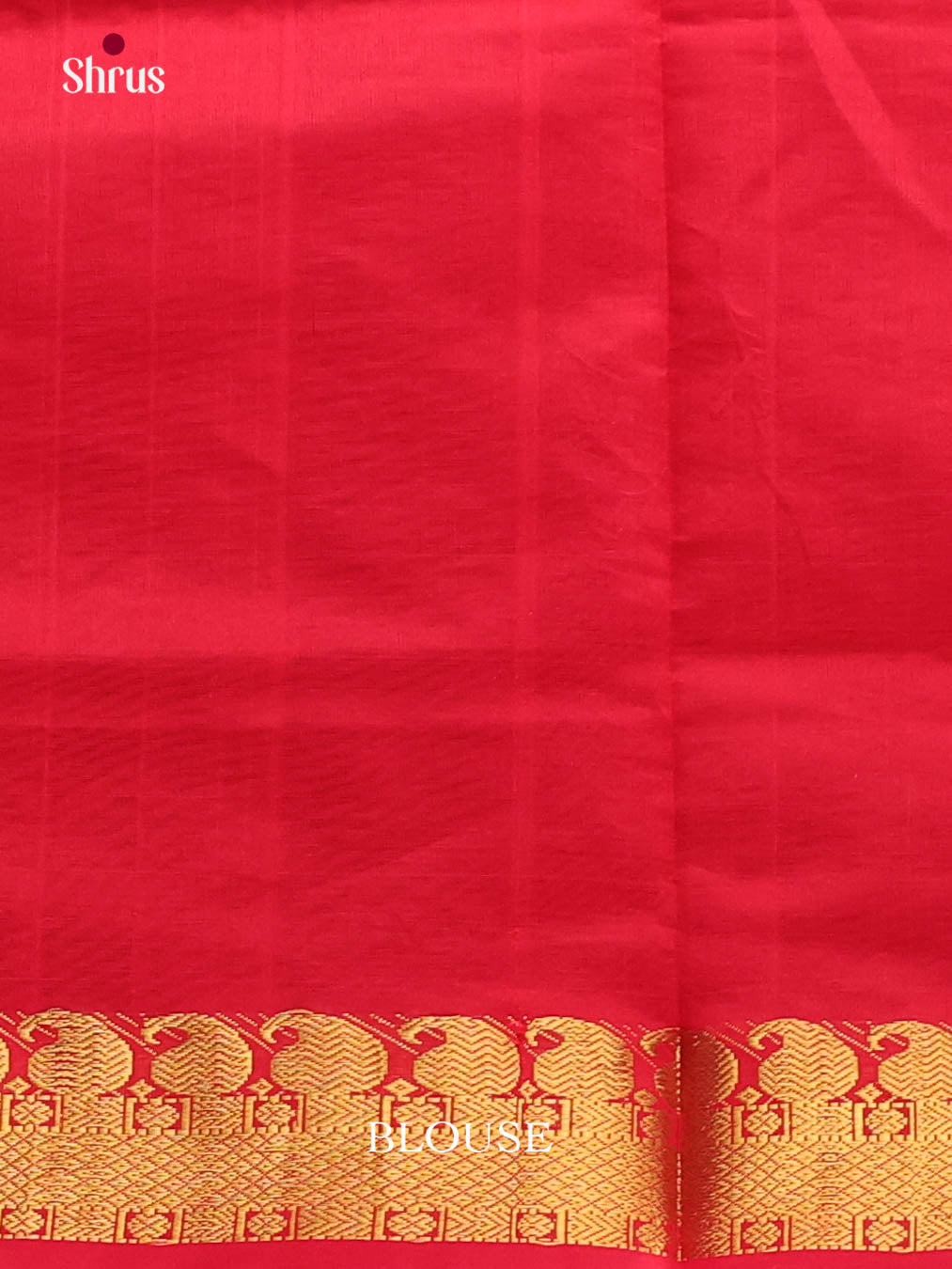 Blue & Red- Silkcotton-halfpure Saree
