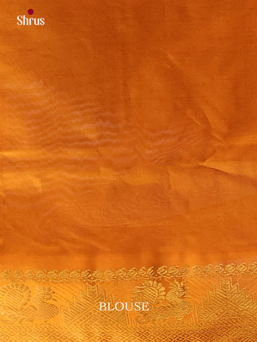 Violet & Mustard - Silkcotton-halfpure Saree