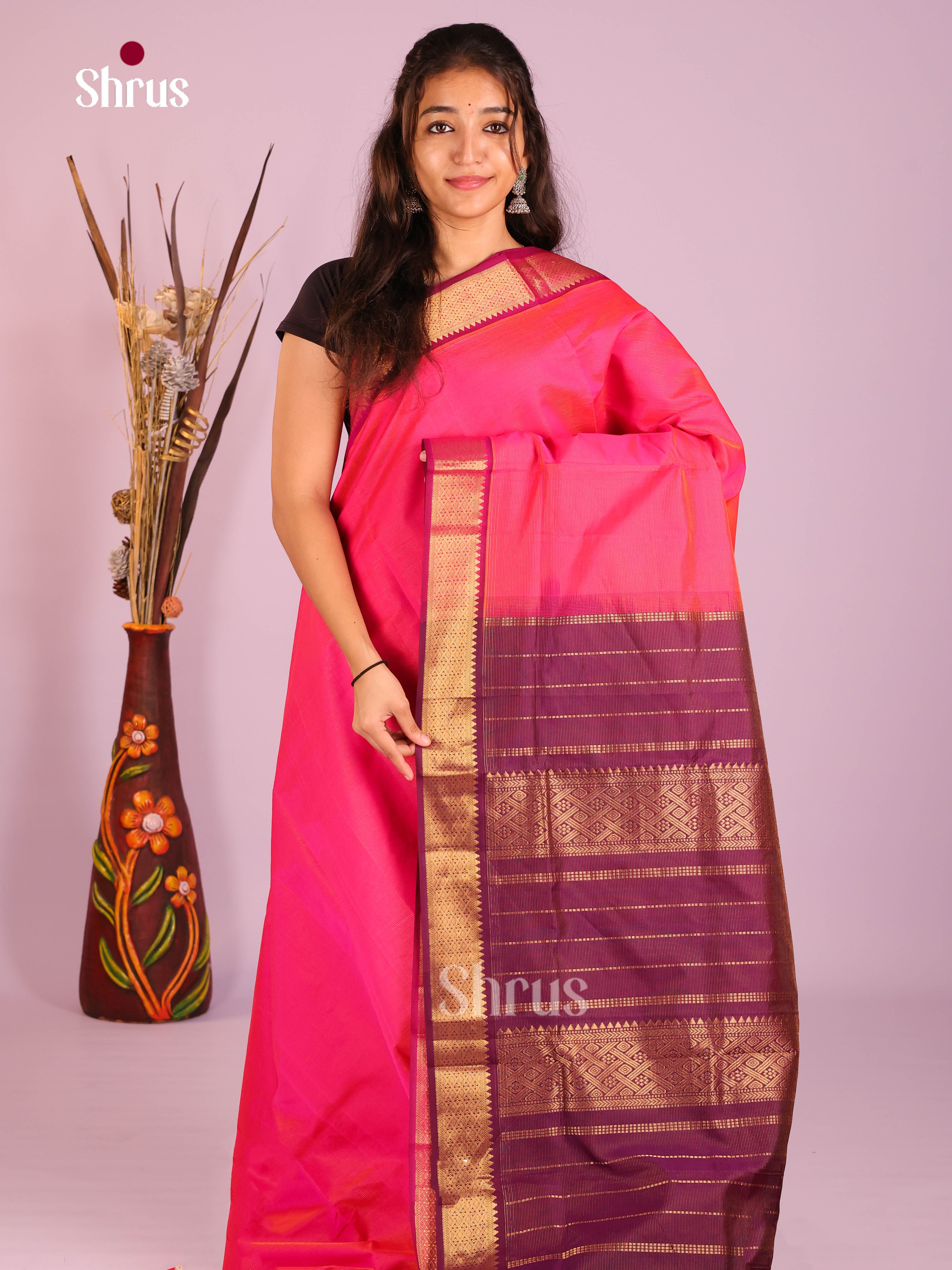 DIS10459 - Silkcotton-halfpure Saree - Shop on Shrus.com