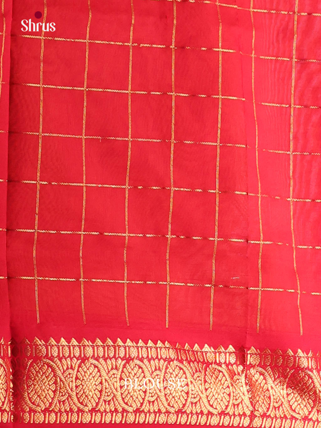 Mustard & Red- Silkcotton-halfpure Saree - Shop on Shrus.com